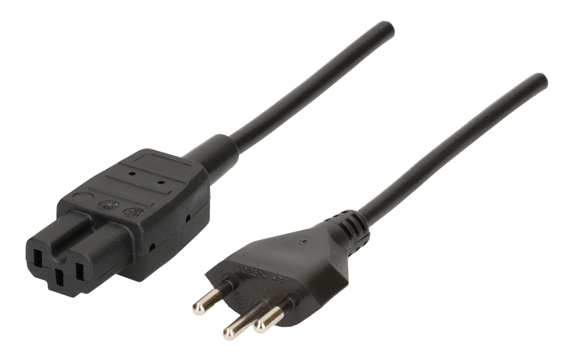Max Hauri AG Max Hauri Netzkabel – T12–IEC C15, 2 m, 10 A, schwarz