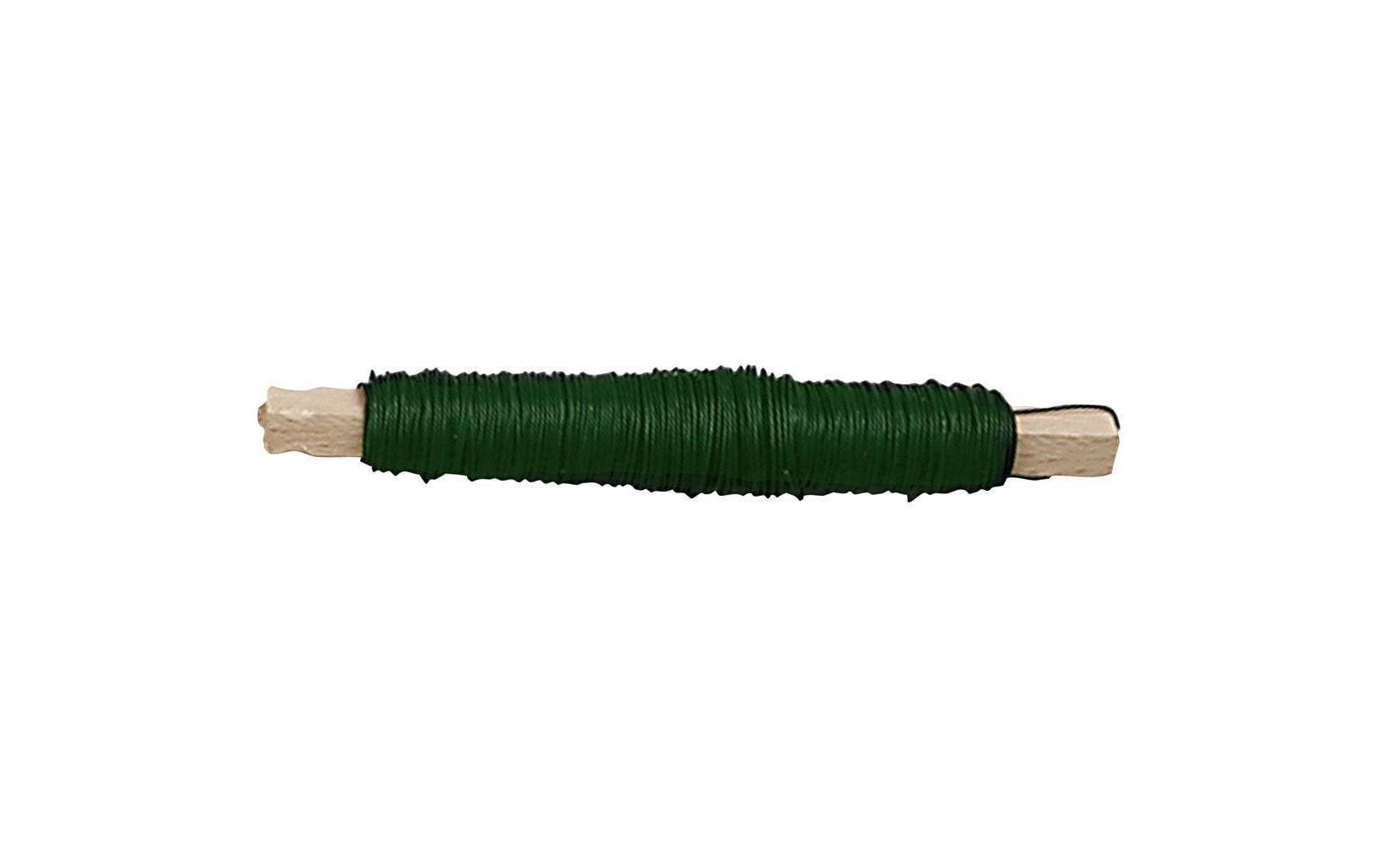Creativ Company Blumendraht, Stahl, Grün, Ø 0,6 mm × 50 m, 100 g, 1 Stk.