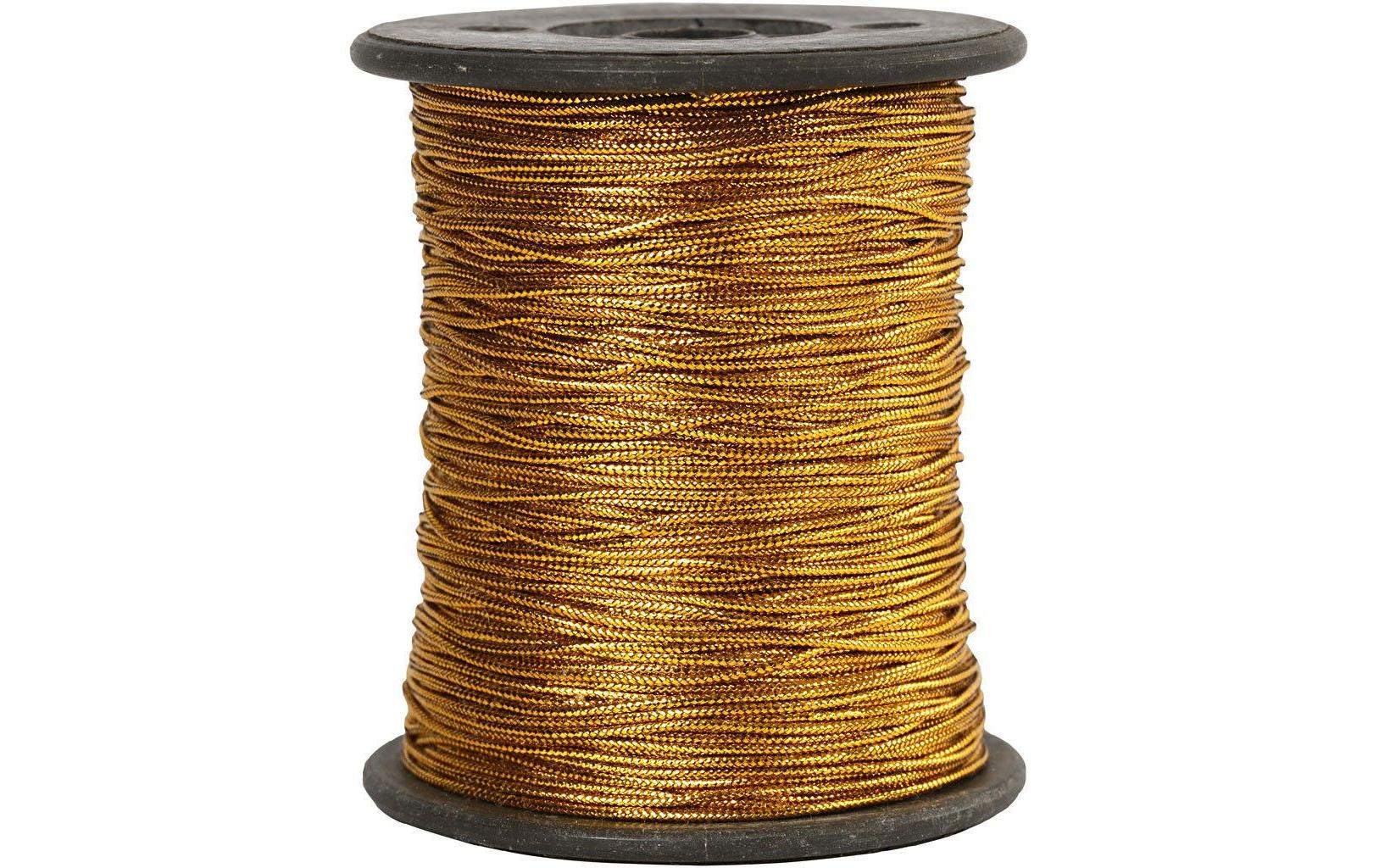 Creativ Company Geschenkband Anhängerband Gold – 0,5 mm × 100 m – 1 Stk.