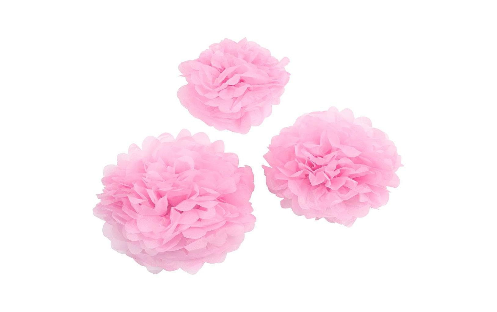 Creativ Company Papier-Pompons – rosa – 20, 24, 30 cm – Papier – 3 Stk