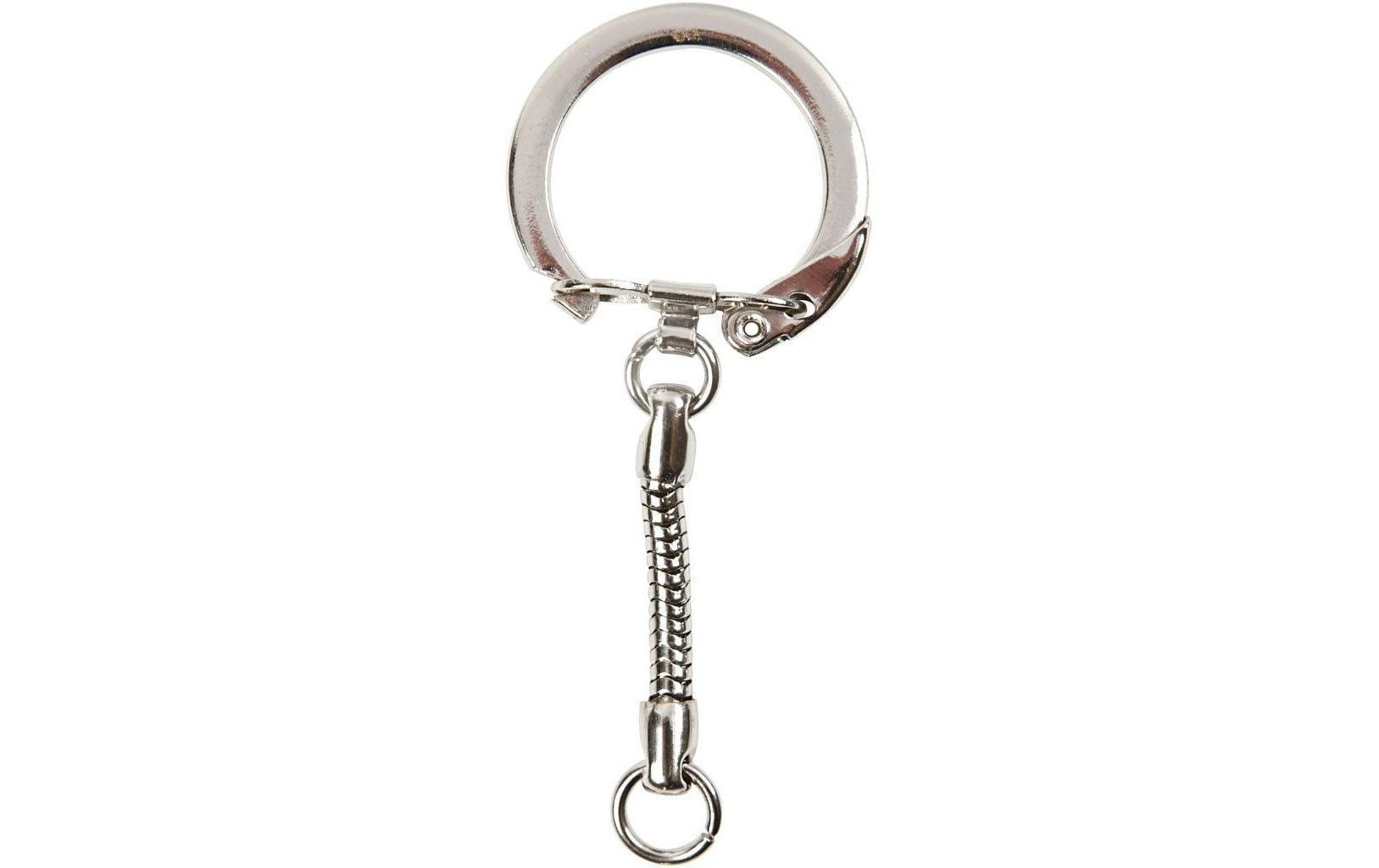 Creativ Company Schlüsselring – Metall, Silber, Ø 23 mm, 25er-Pack