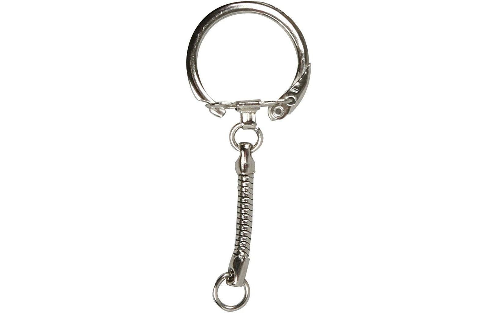Creativ Company Schlüsselring – Metall, Silber, Ø 23 mm, 5er-Pack