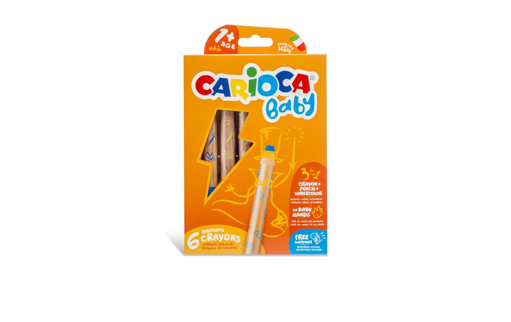 Carioca Filzstifte CRAYONS 3 IN 1, 6 Stk.