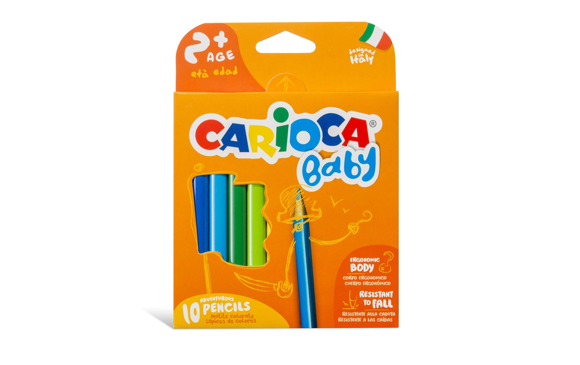 Carioca Buntstifte – 10 Farben, dreikantig