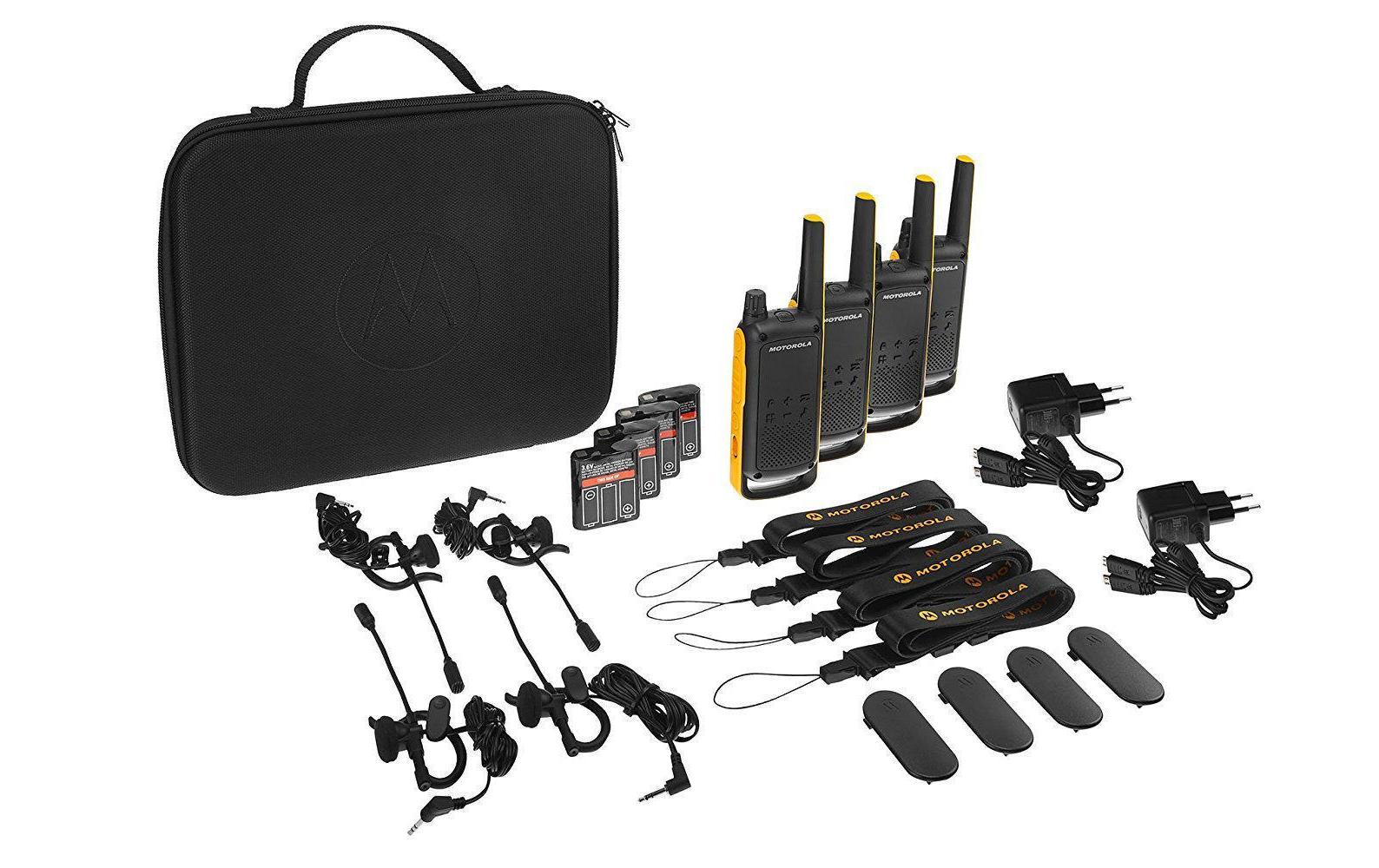 Motorola TLKR T82 Extreme – Funkgerät, schwarz, orange, 4er-Set