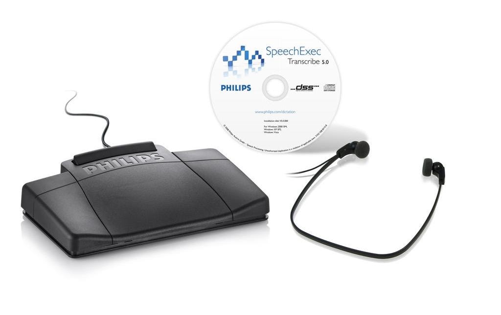 Philips LFH7177 – Transkriptions-Set, inkl. Fussschalter, für PC