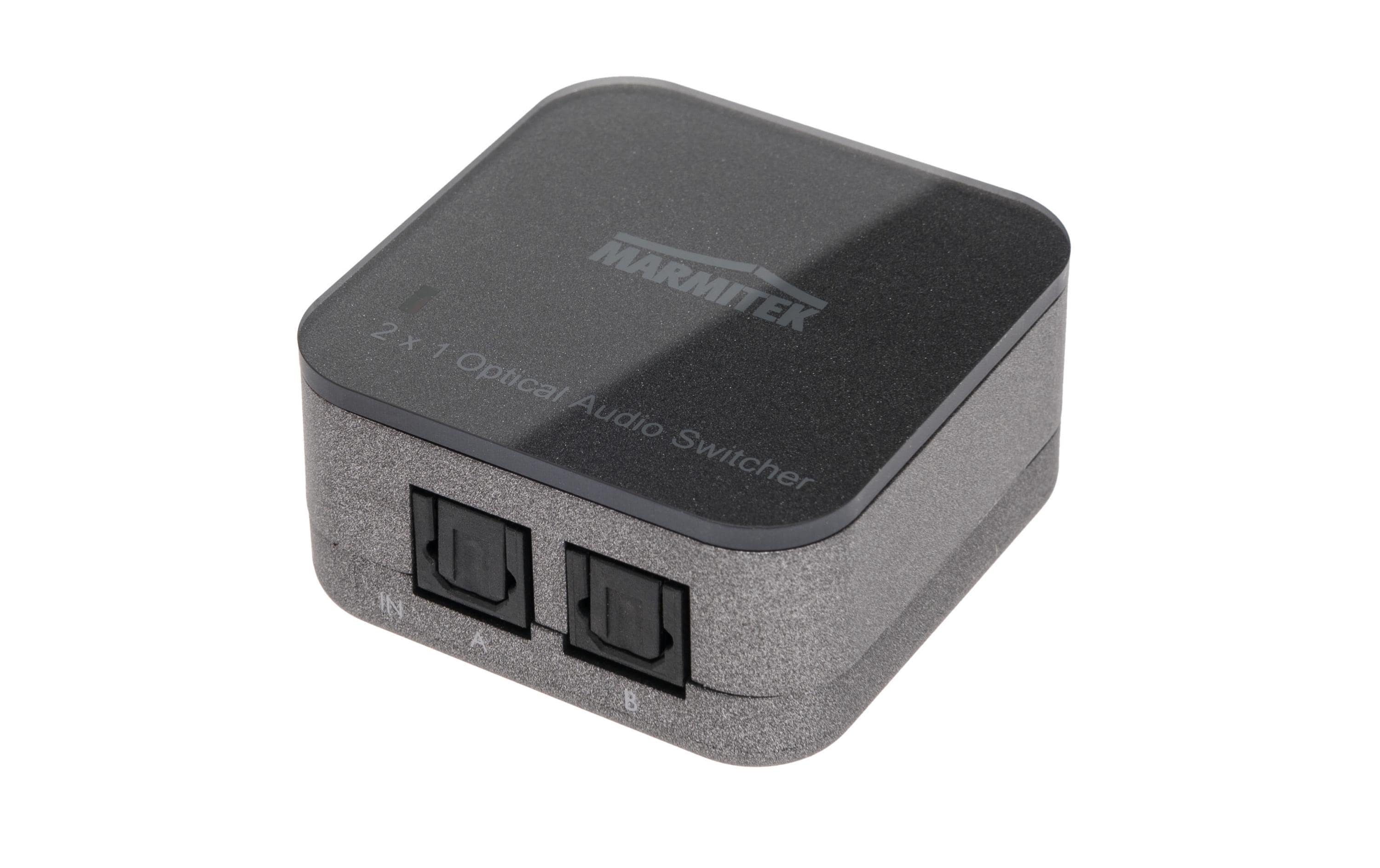 Marmitek Connest TS21 – Umschalter – 2× Toslink-Eingänge, 1× Toslink-Ausgang