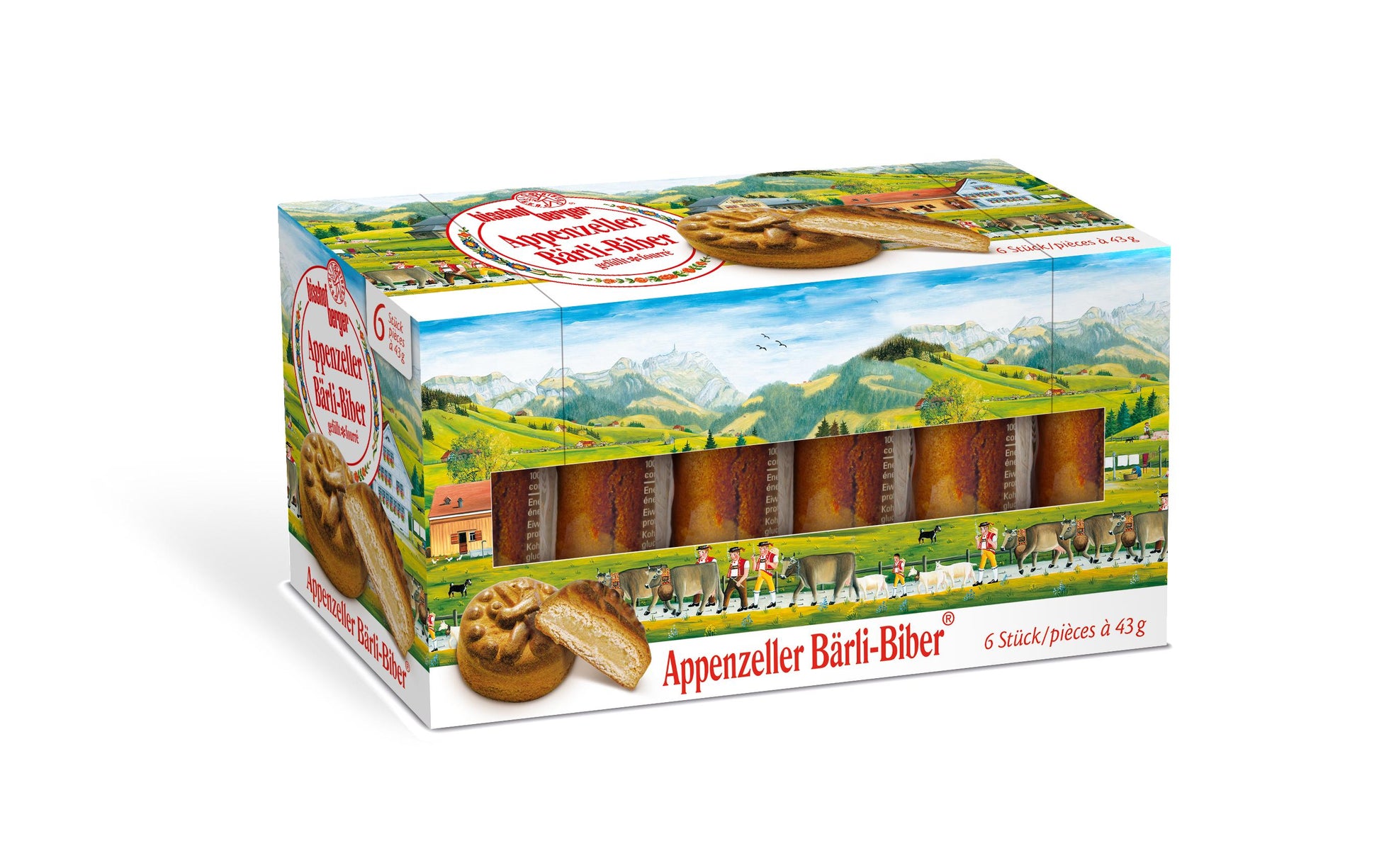 Bischofberger Appenzeller Bärli Biber – 6 × 43 g