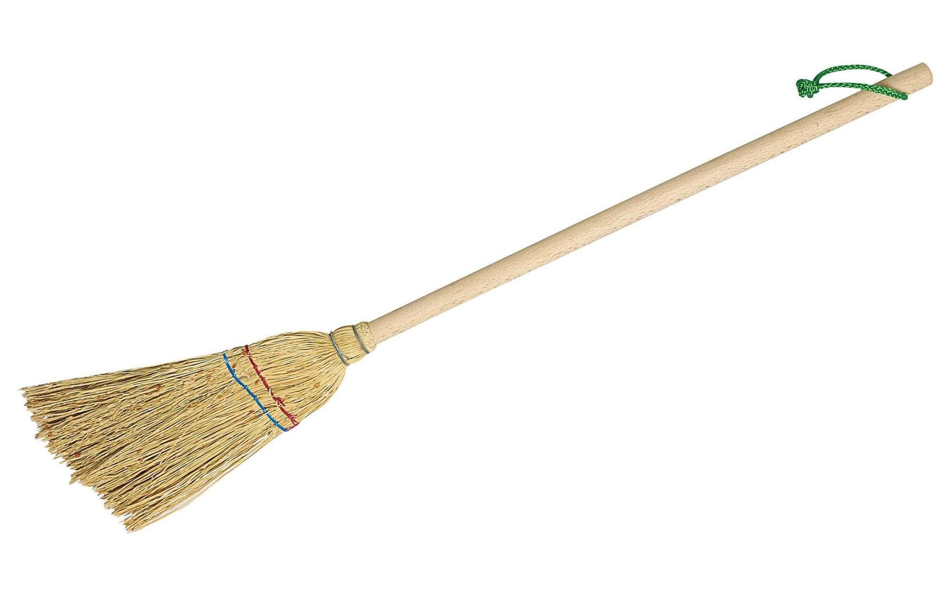 Verdemax Kinderbesen – 80 cm, 17 cm, Holz, Braun