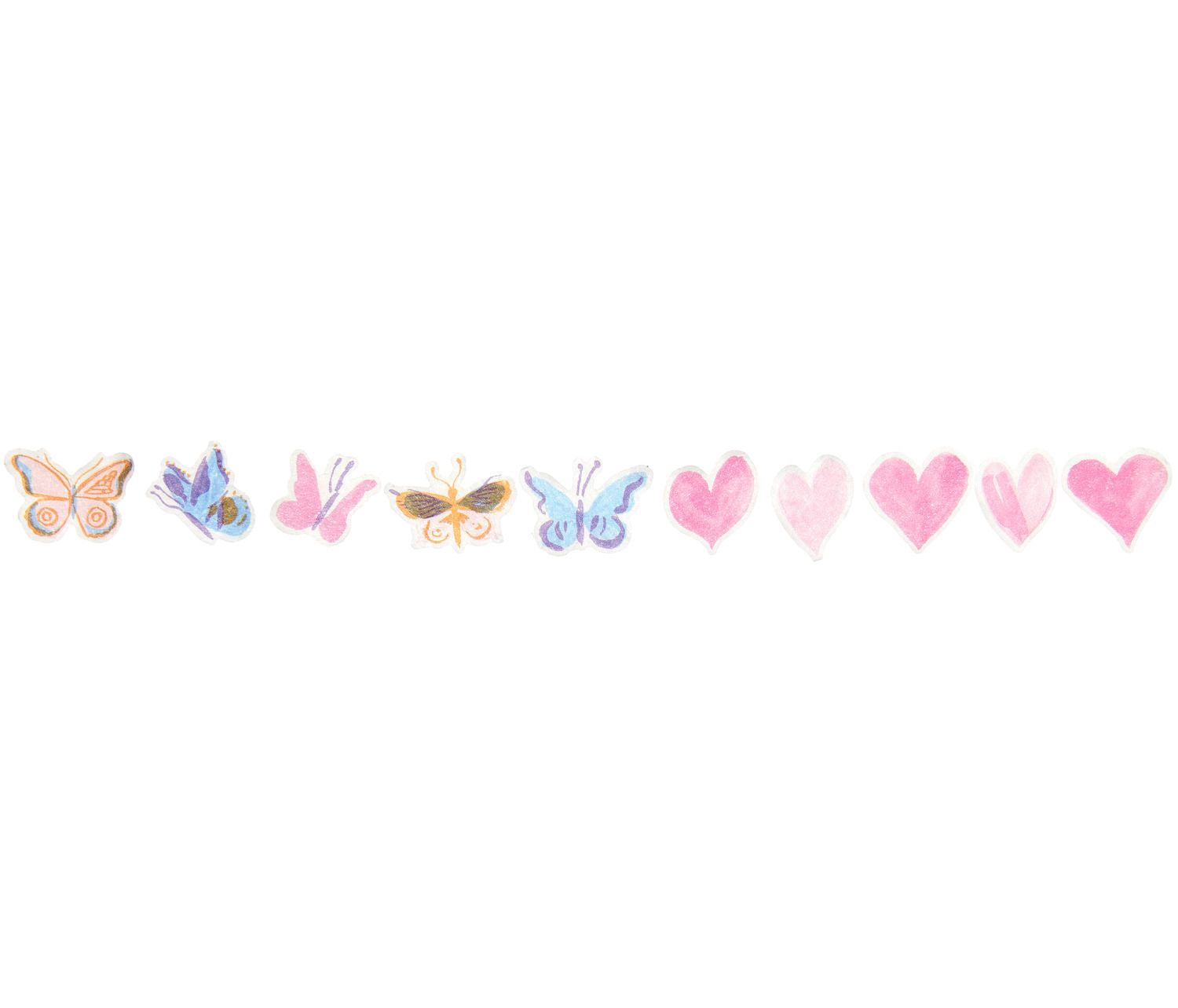 Rico Design Washi Sticker – 20 × 20 mm, Schmetterling, Mehrfarbig – 200 Sticker, Papier