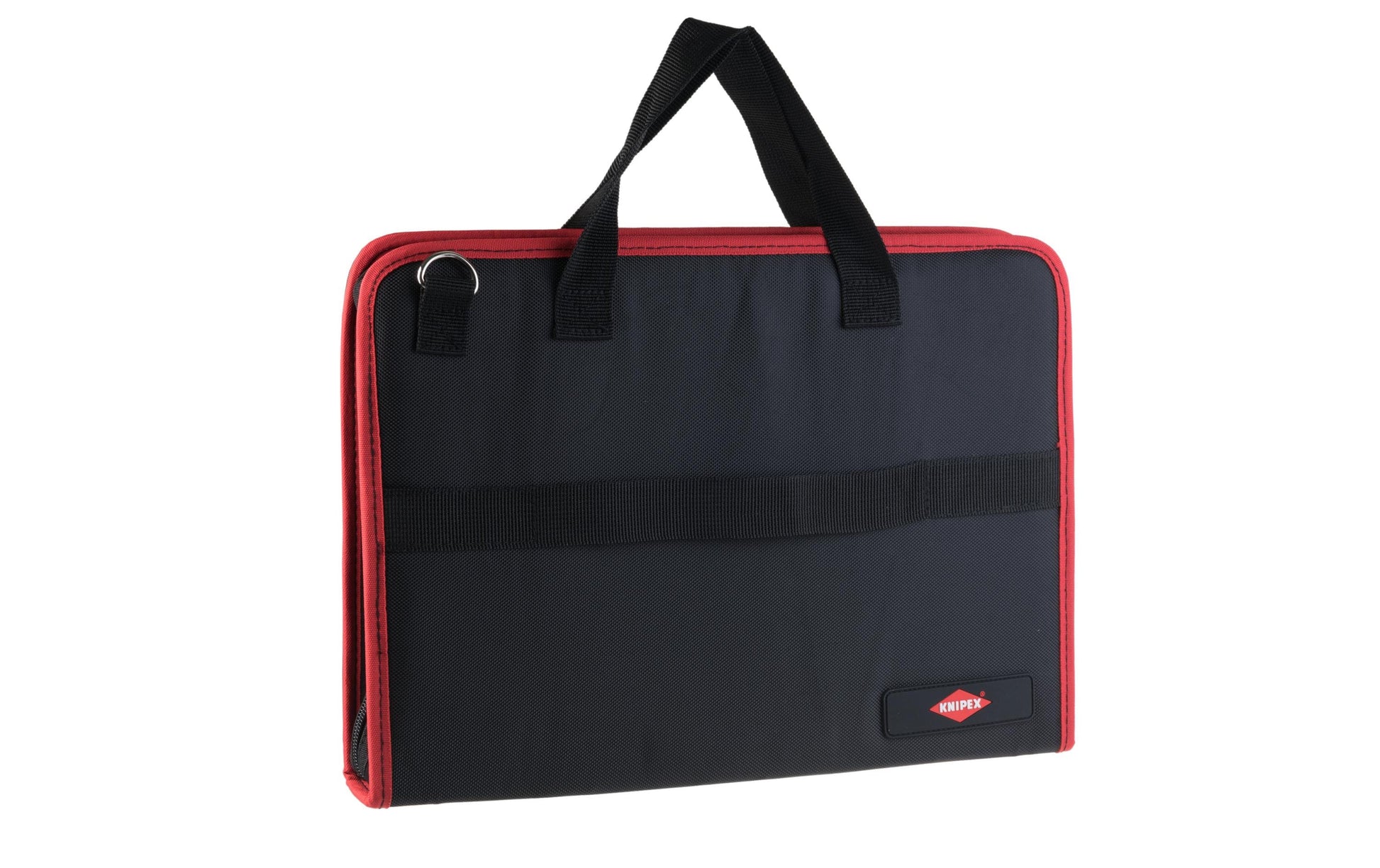 Knipex 00 21 11 LE Werkzeugtasche – leer, mit Schultergurt, rot/schwarz, Polyester, B 410 × H 60 × T 290 mm