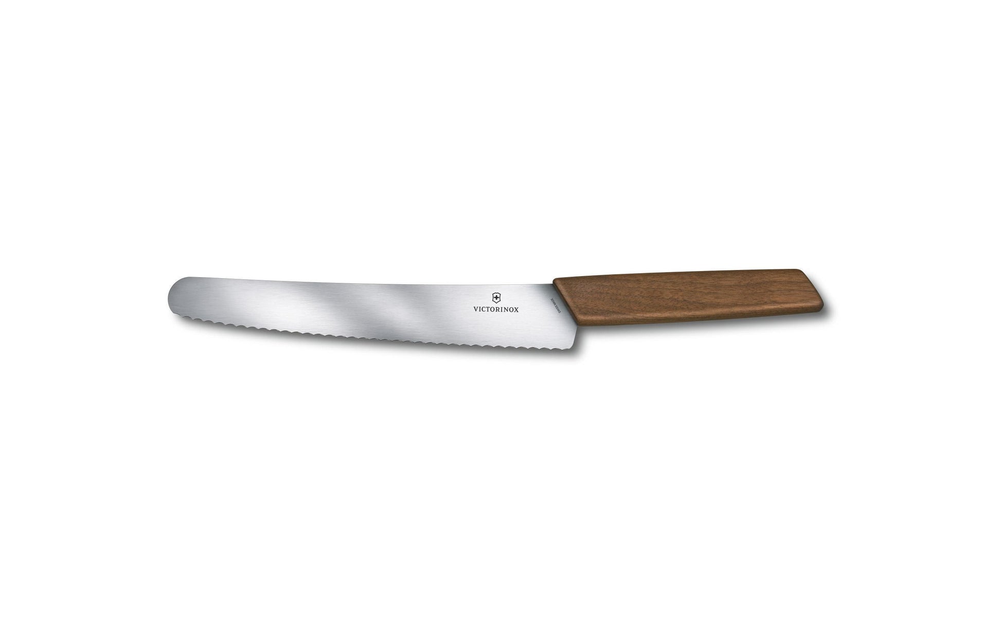 Victorinox Brotmesser – Stahl, Wellenschliff, 22 cm, Braun