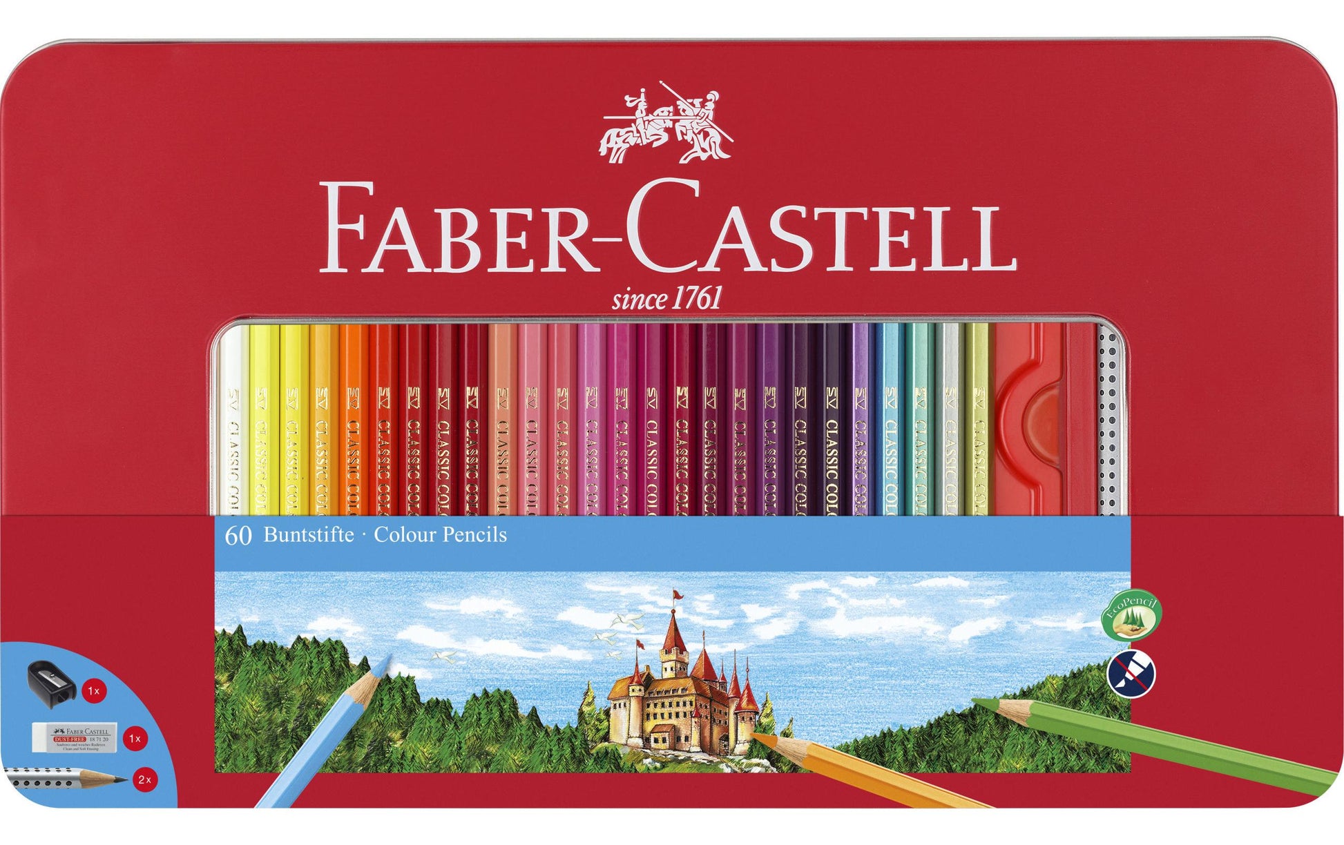 Faber-Castell Buntstifte Classic Colour – Sechskant, 60 Farben