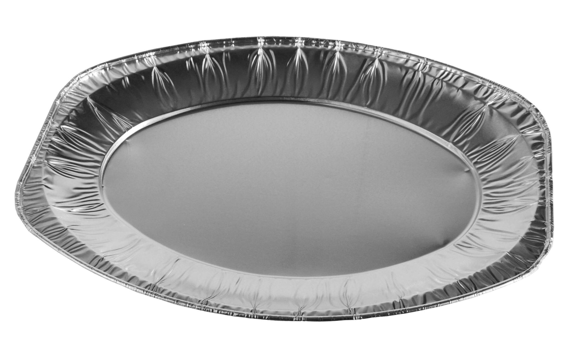 Papstar Servierplatte, Aluminium, oval – 35 × 24,5 cm – 3 Stk.
