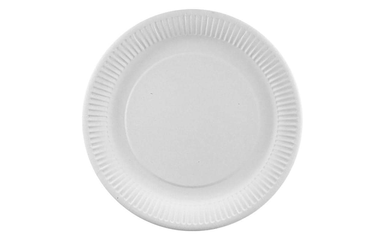 Papstar Teller, Papier/Karton, Rund – Ø 26 cm – weiss – 25 Stk.