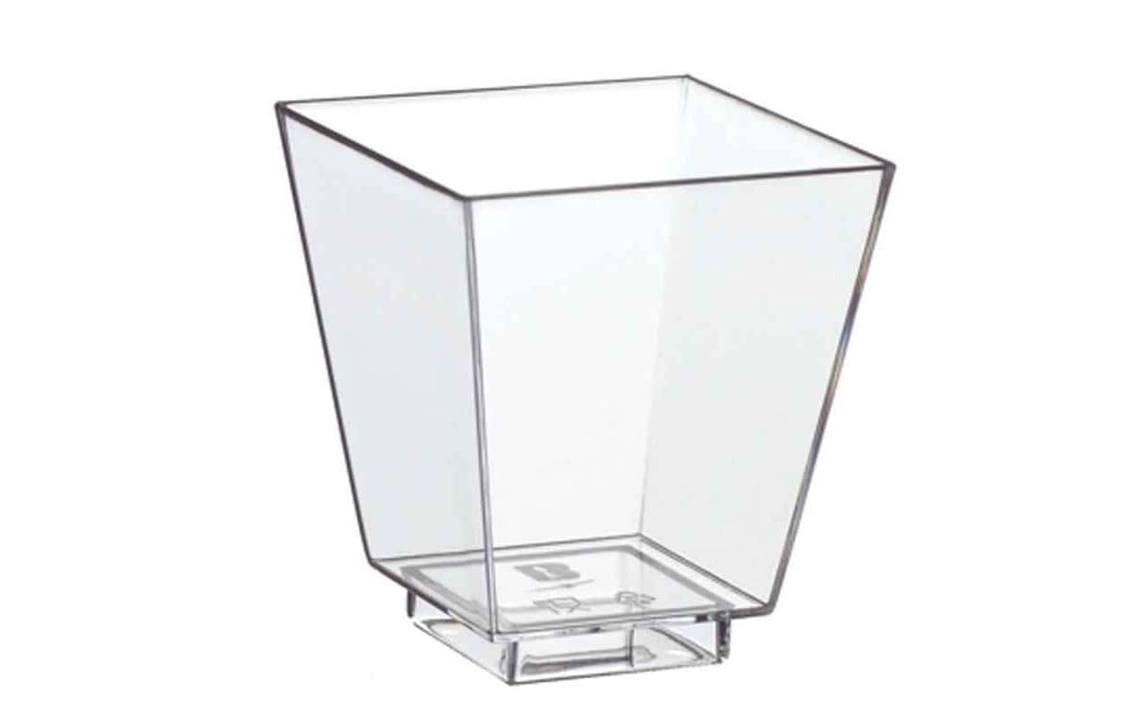 Papstar Fingerfood-Schale, PS, quadratisch – 50 ml, 45 × 45 × 50 mm, transparent – 50 Stk.
