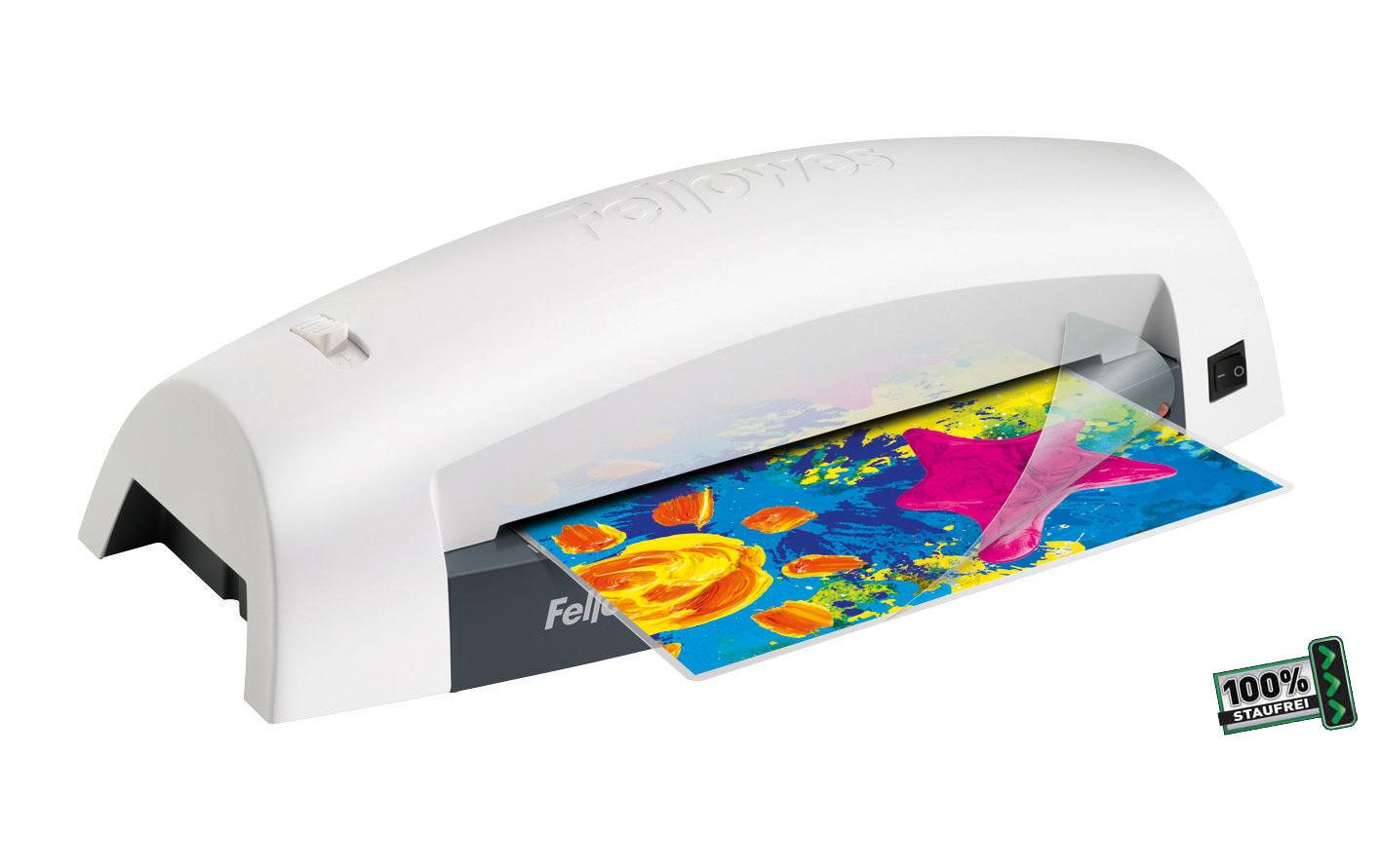 Fellowes Lunar Laminiergerät A4 – 2 Rollen, 80 µm, Aufheizzeit 6 Min., 300 mm/min, Weiss