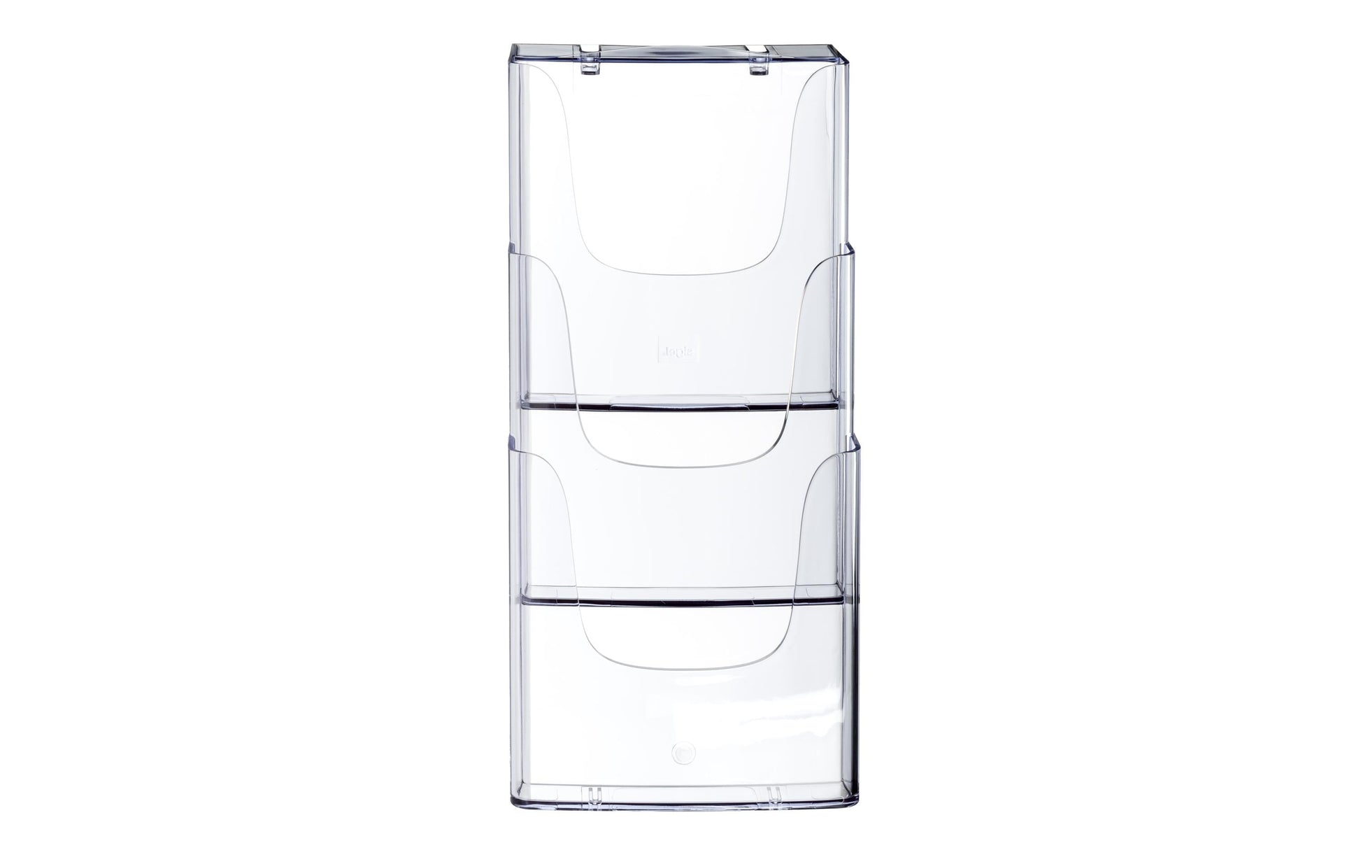 Sigel Wandprospekthalter – für A4 – 3 Fächer – hoch – transparent – Acryl