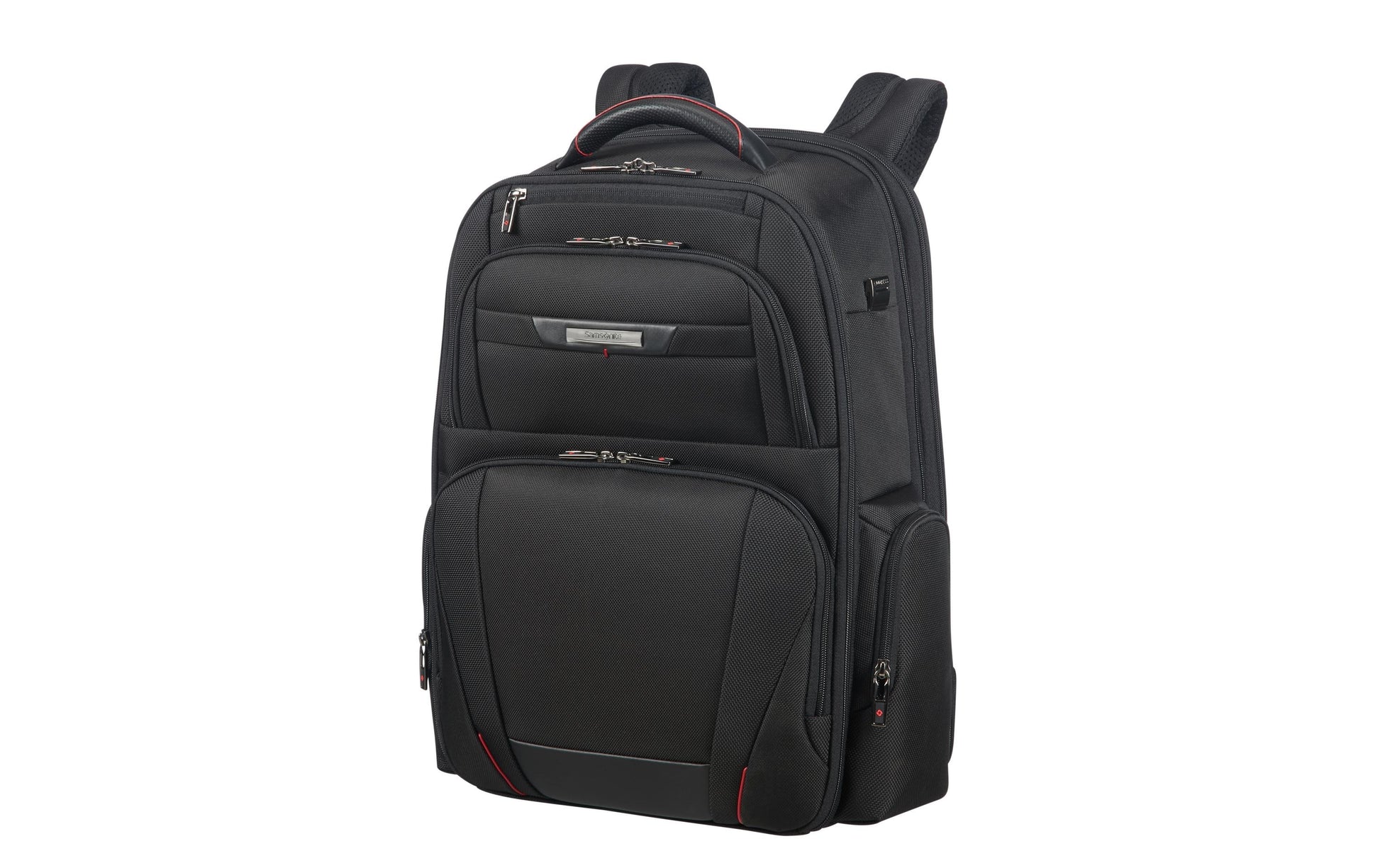 Samsonite Pro-DLX 5 3V Notebook-Rucksack – 29/34 l, RFID-Fach, Aufsteckfunktion, Nylon, Schwarz