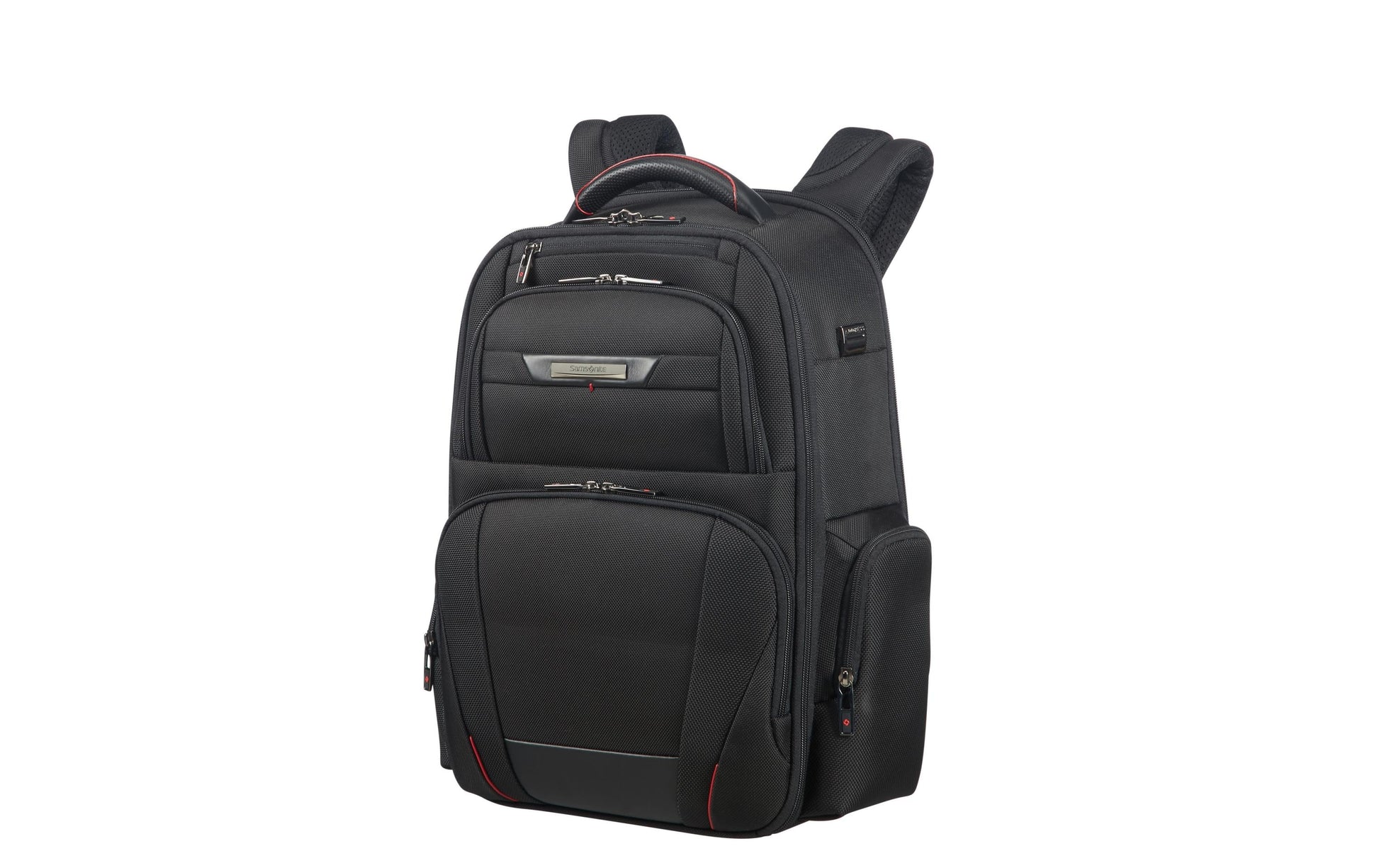 Samsonite Pro-DLX 5 3V Notebook-Rucksack – 20 l, RFID-Fach, Aufsteckfunktion, Nylon, Schwarz