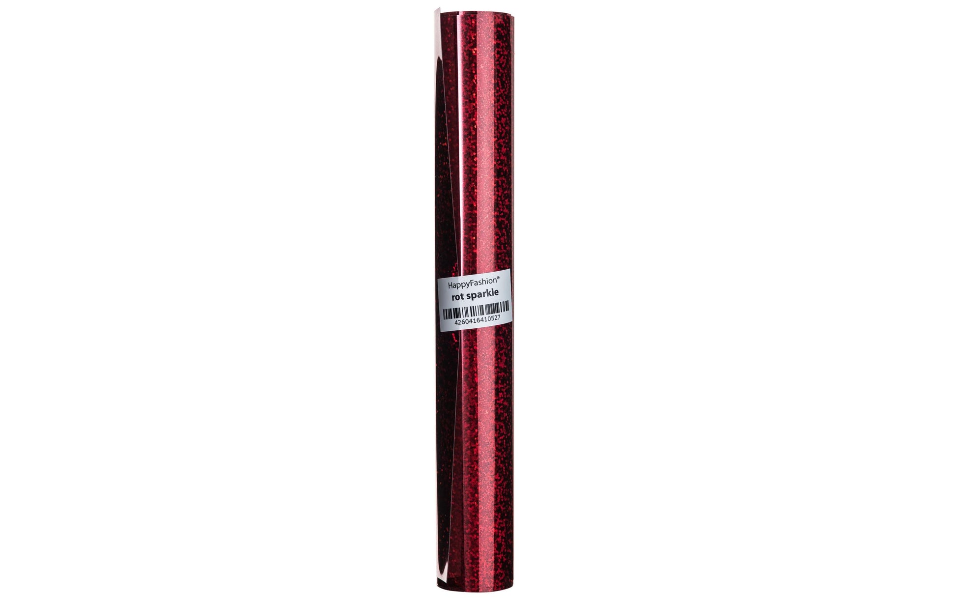 Happy Fabric Aufbügelfolie (HTV), glattes Vinyl, rot, Glitzer, 25 cm × 1 m, 1 Rolle