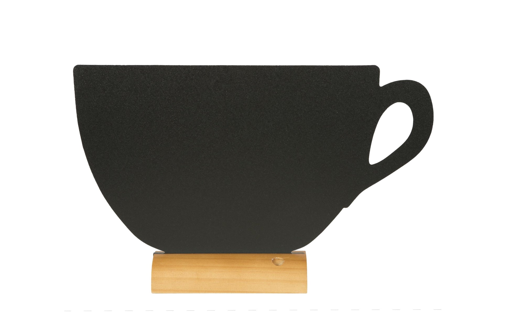 Securit Tischkreidetafel FBT-CUP – 330 × 220 mm, quer – Melamin, Holzsockel, schwarz – für Kreide