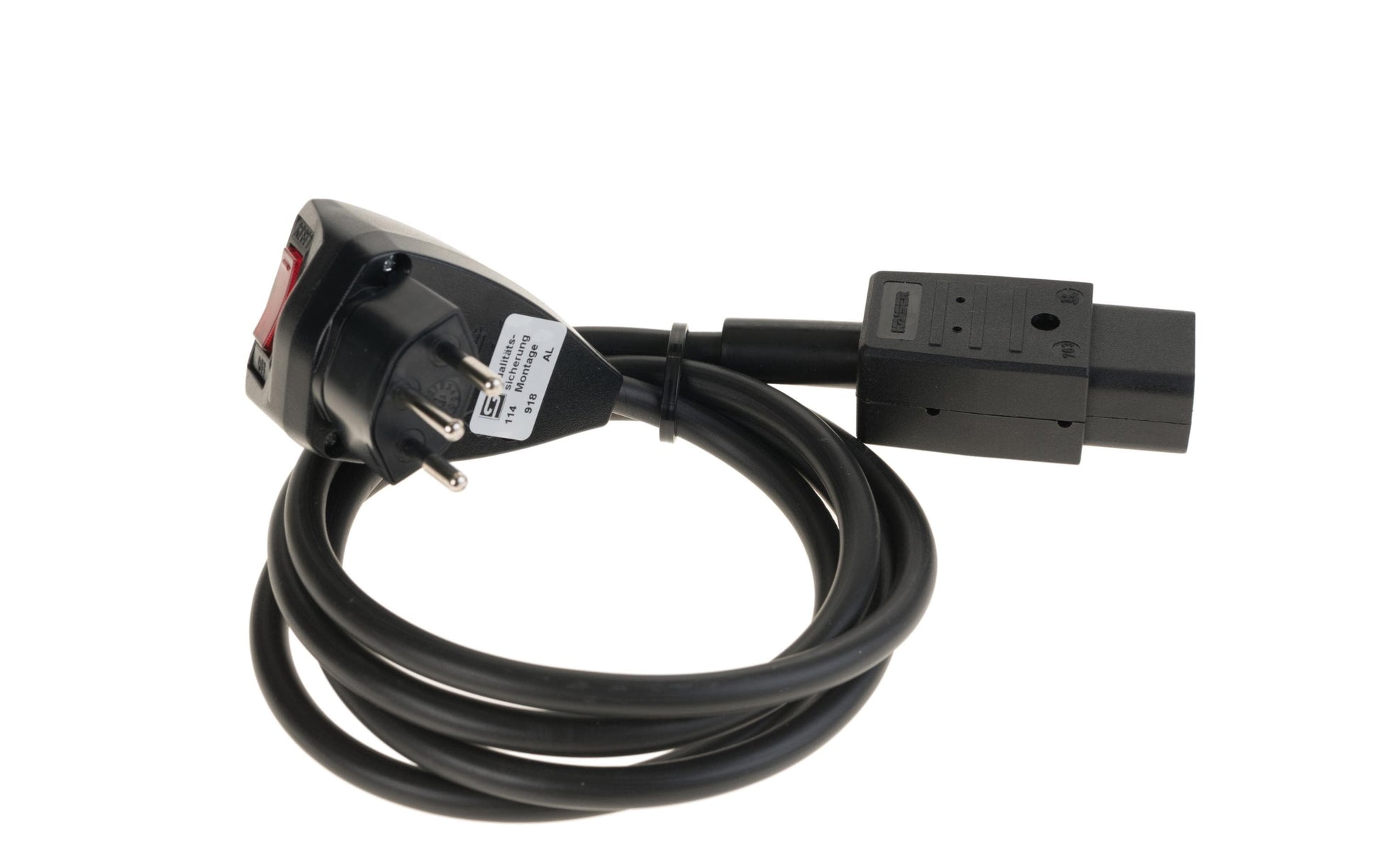 Steffen Netzkabel – T12–IEC C19, 1,5 m, 10 A, schwarz