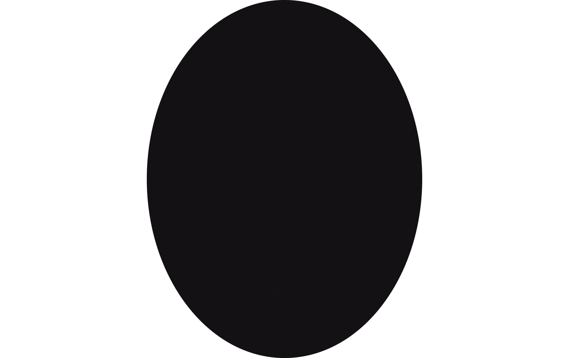 Securit Silhouette-Kreidetafel Oval – 300 × 500 mm – Melamin, schwarz – für Kreide – Wandmontage