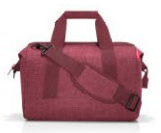 Reisenthel Umhängetasche Allrounder M – 18 l, Polyester, Bordeaux, 40 × 33,5 × 24 cm