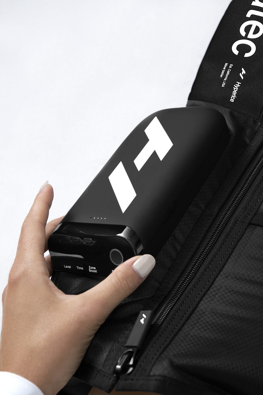 HyperIce Massagegerät Normatec Premier Tall – Luftdruckmassage, Bluetooth – Akku – Schwarz