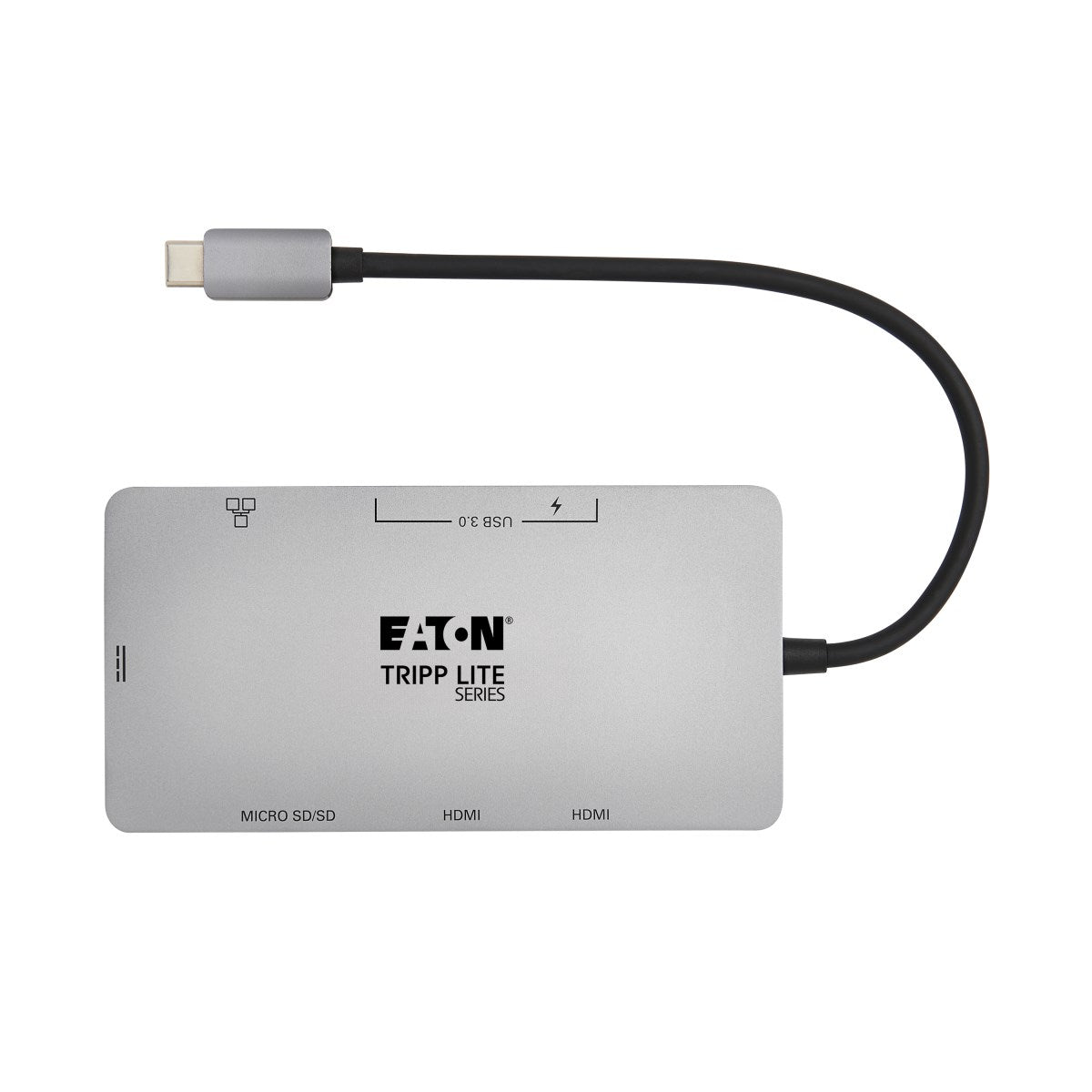 Tripp Lite U442-DOCK8G-GG Dockingstation – USB-C, 2× HDMI, 2× USB-A, 1× USB-C, 100 W PD, GbE, SD/microSD