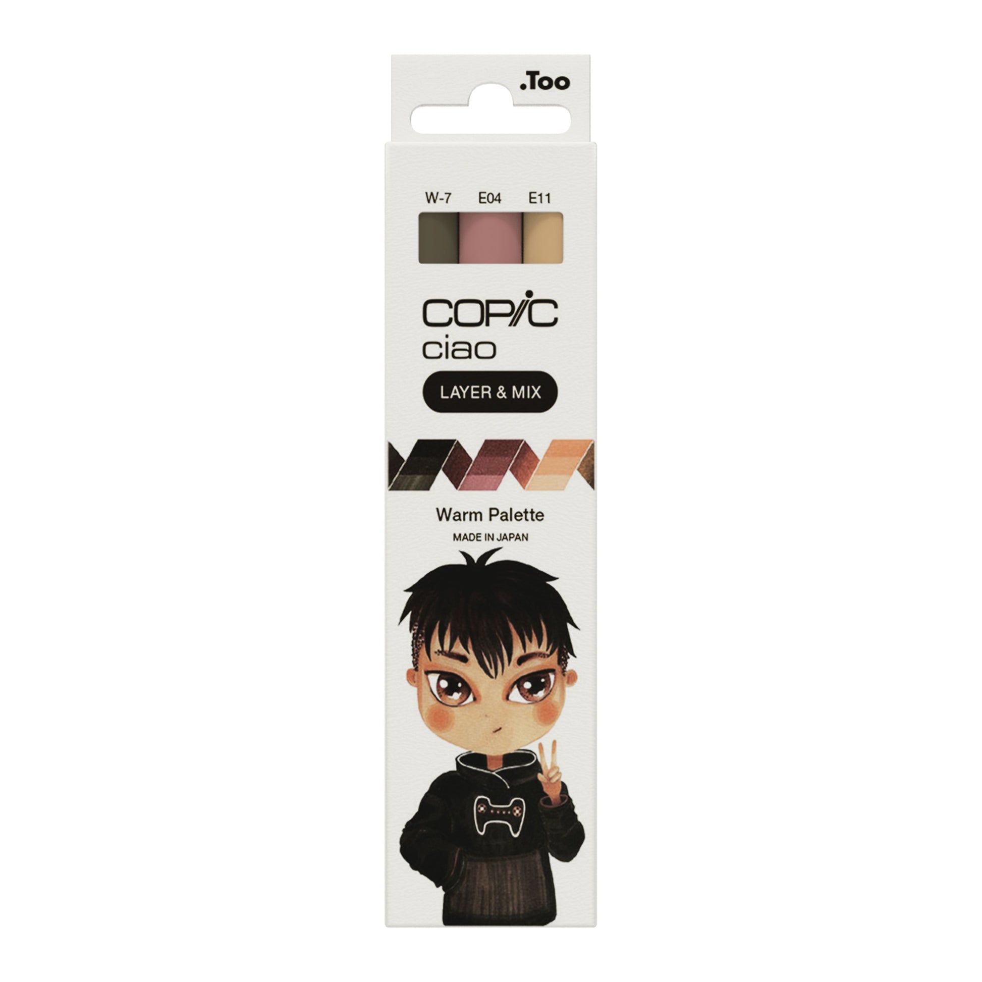 Copic Ciao Brush Pens – Kombi (Keil + Pinsel), alkoholbasiert, 3 Farben