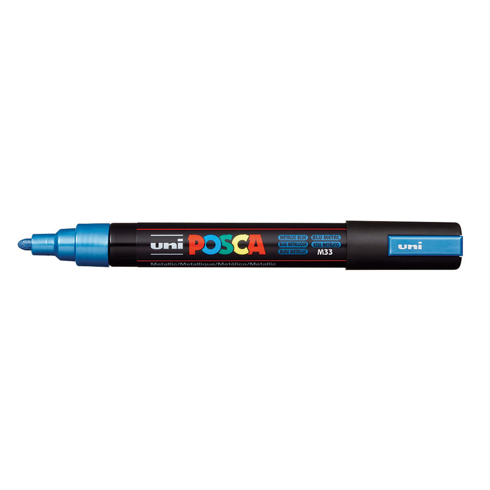 Uni-Ball POSCA PC-5M Acrylmarker Metallic – Rundspitze 1,8–2,5 mm – Blau