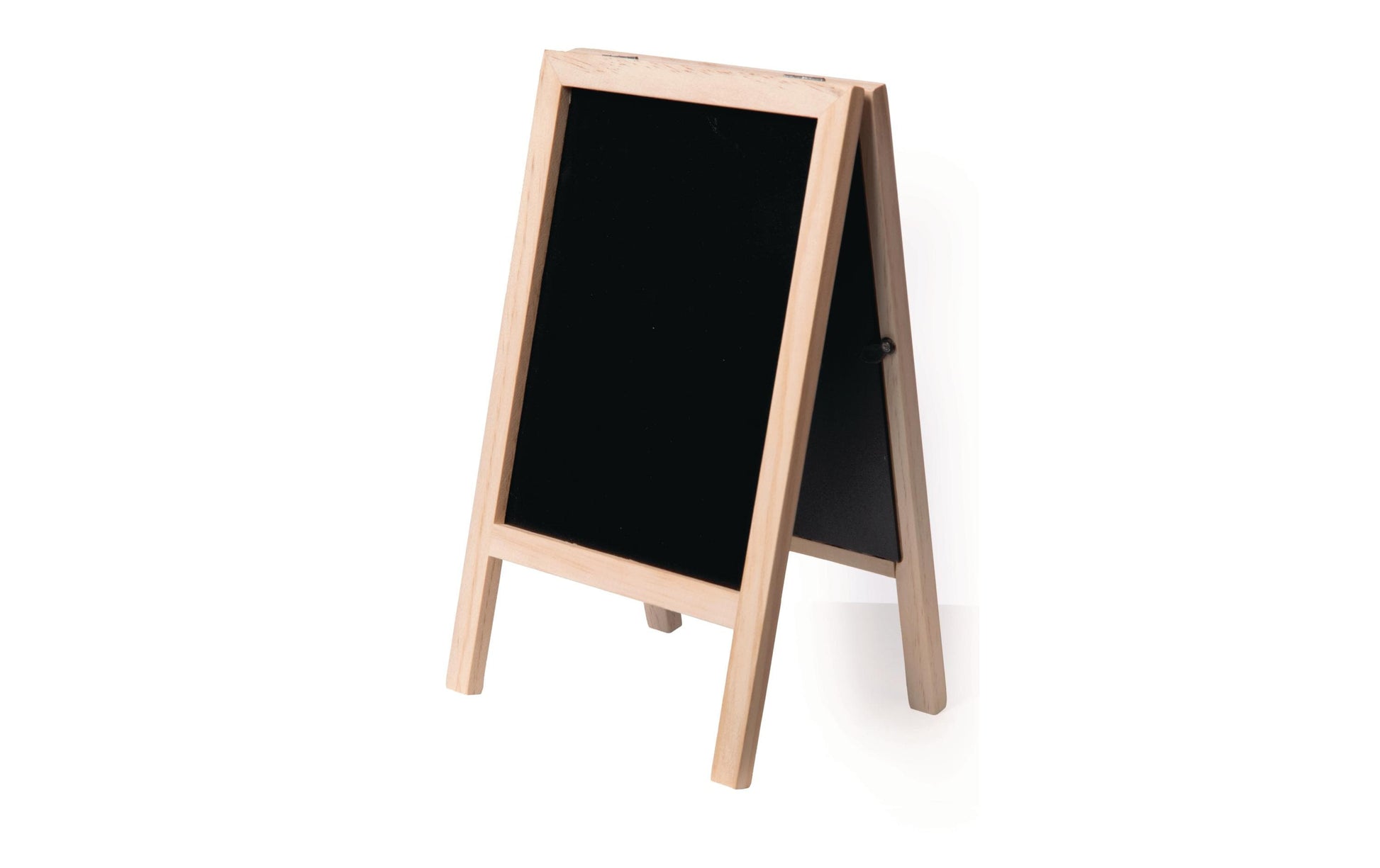 Securit Minikreidetafel – 250 × 152 mm – Holzrahmen, Schwarz – für Kreide & Kreidemarker – inkl. Standfuss