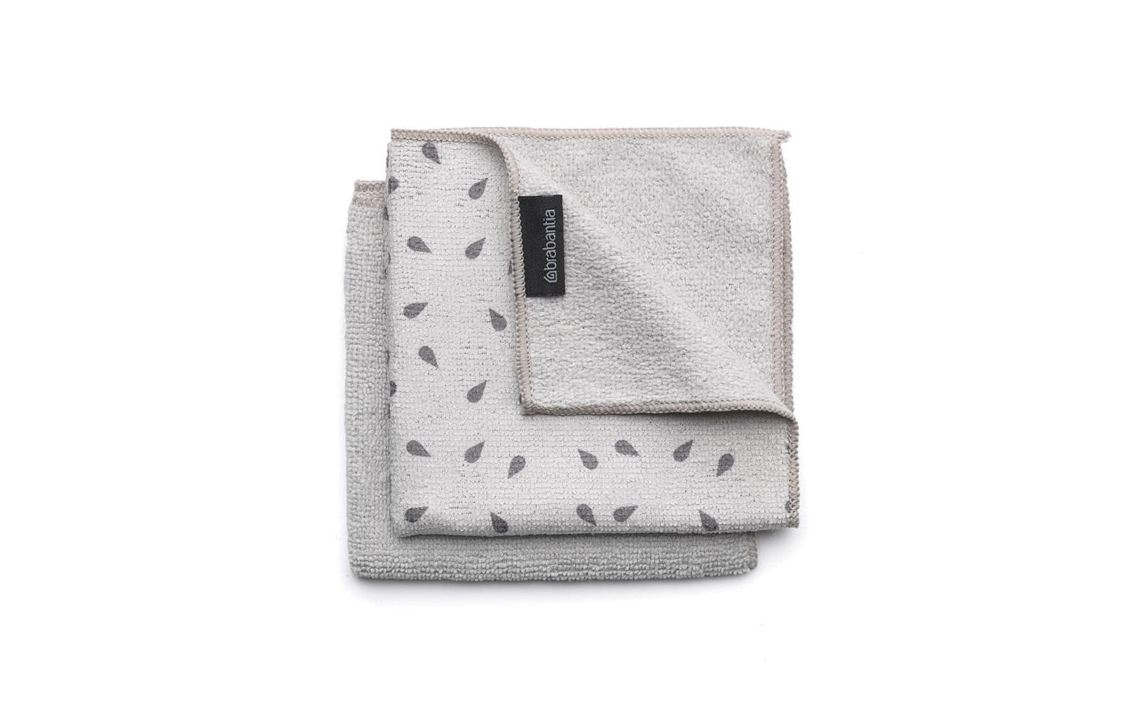 Brabantia Mikrofasertuch 117688 – Grau – 30 × 30 cm – 2er-Set