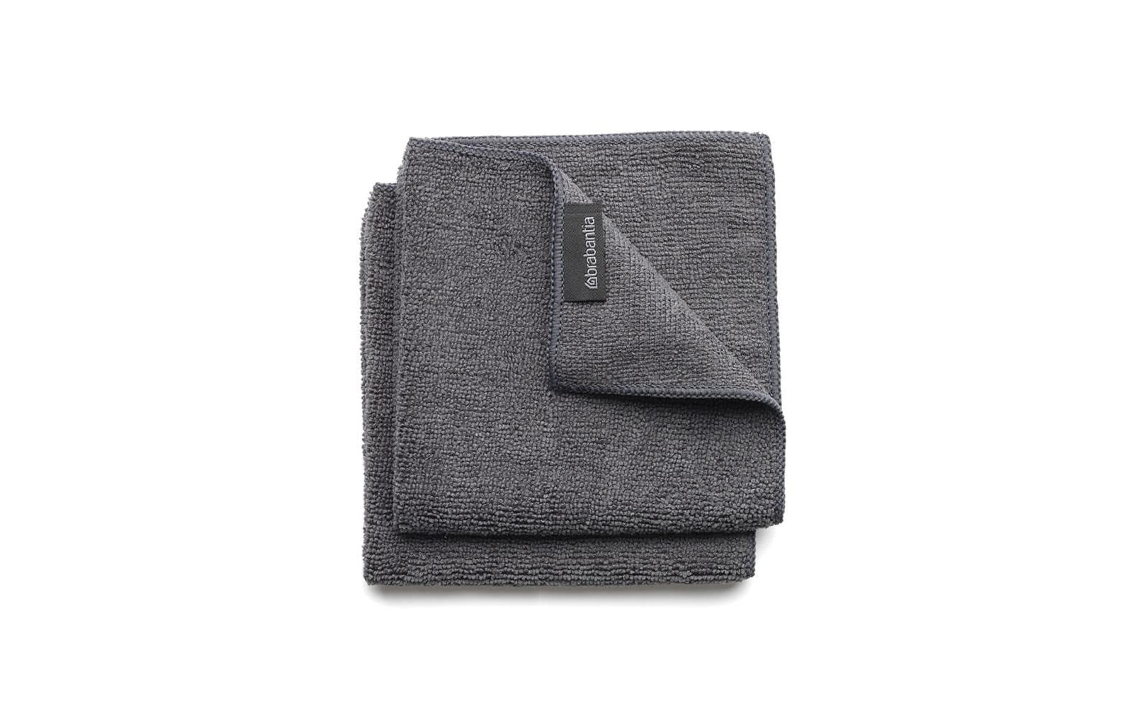 Brabantia Mikrofasertuch – Grau – 30 × 30 cm – 2er-Set