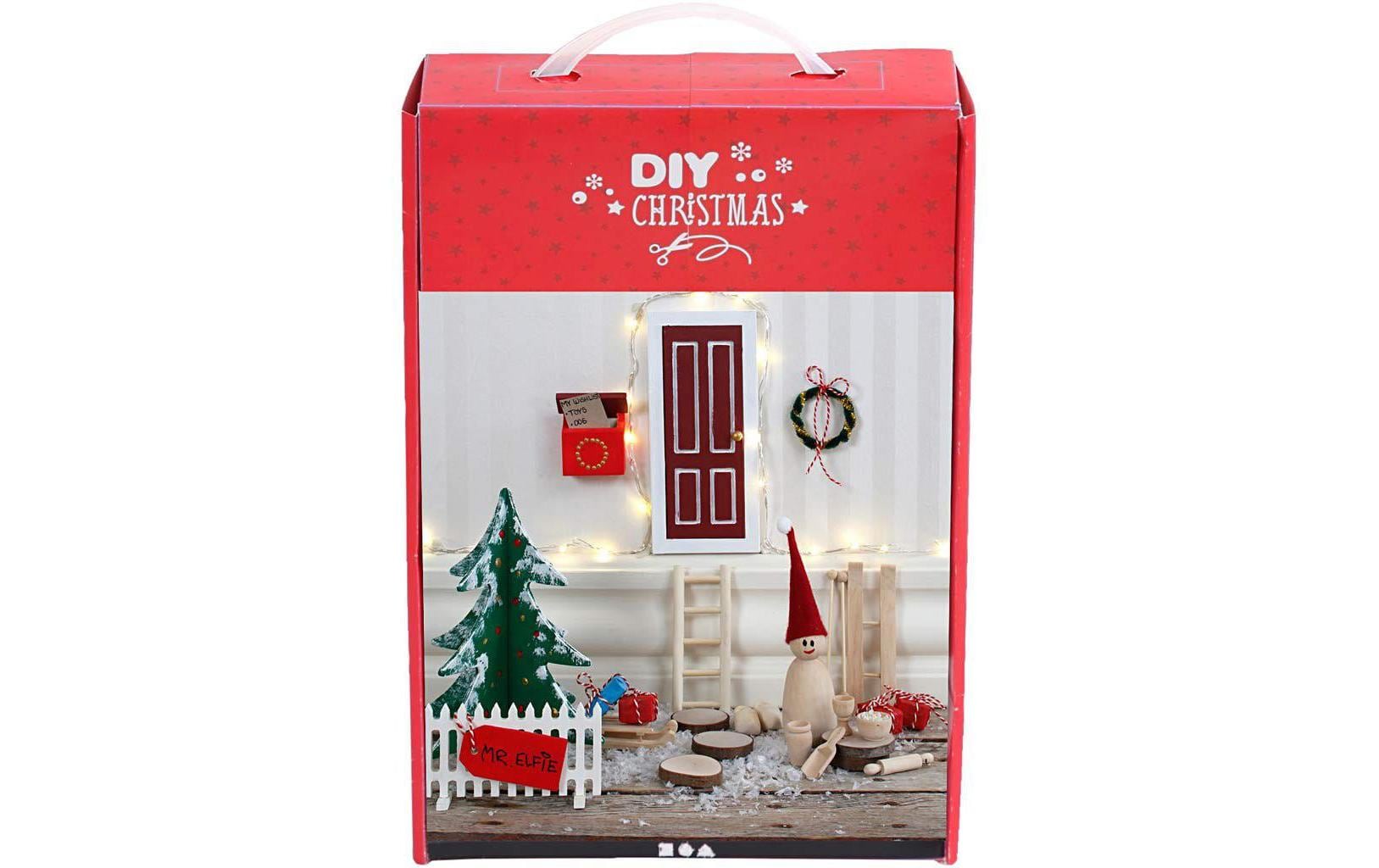 Creativ Company Wichteltür / Elfentür Bausa – Bastelset – Wichtel, Weihnachten – Holz