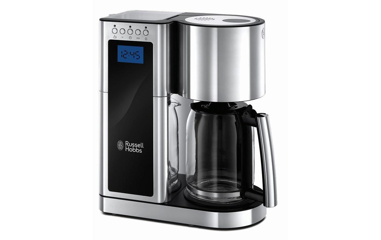 Russell Hobbs Filterkaffeemaschine – 10 Tassen, 1,25 l, Karaffe, Schwarz/Edelstahl