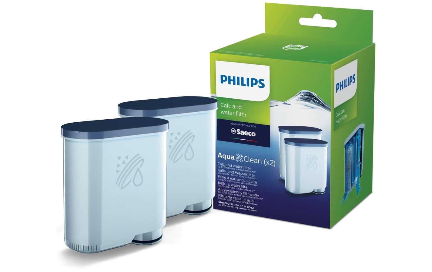 Philips Wasserfilter, Doppelpack, Kunststoff – für Kaffeemaschinen (ausgewählte Serien), AquaClean CA6903/22
