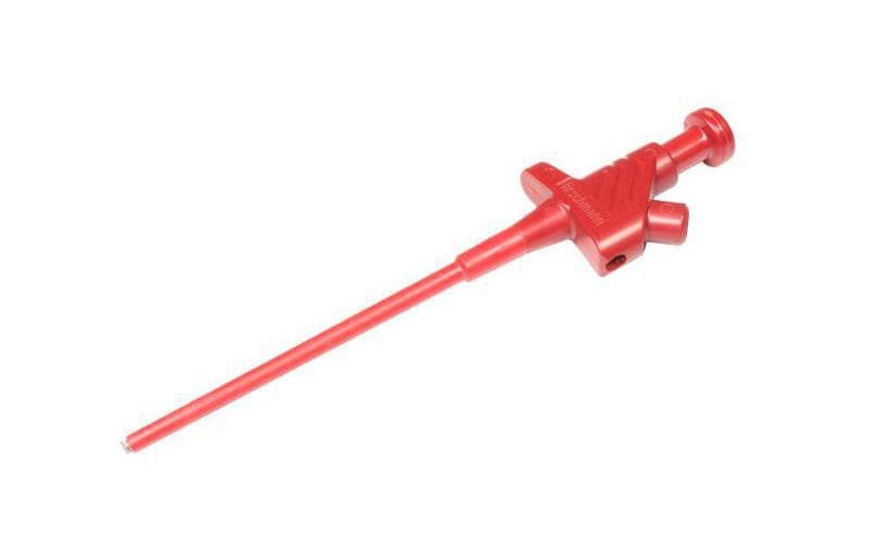 Velleman HM6410 – Klemmprüfspitze – Bananenstecker, 60 V DC, Durchgangswiderstand 50 mΩ, Rot