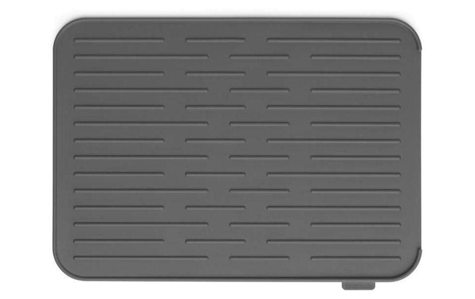 Brabantia Abtropfmatte 43,8 × 32,5 × 0,9 cm, Silikon, Dunkelgrau