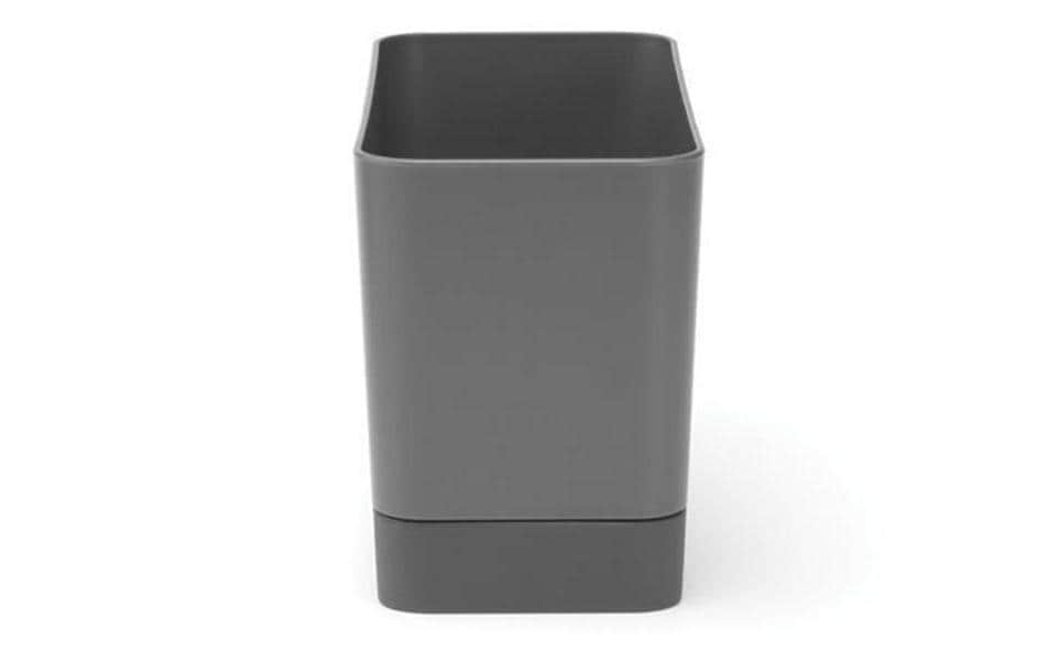 Brabantia Utensilienhalter (wandmontiert) 19 × 8,5 × 11,5 cm, Silikon, Dunkelgrau