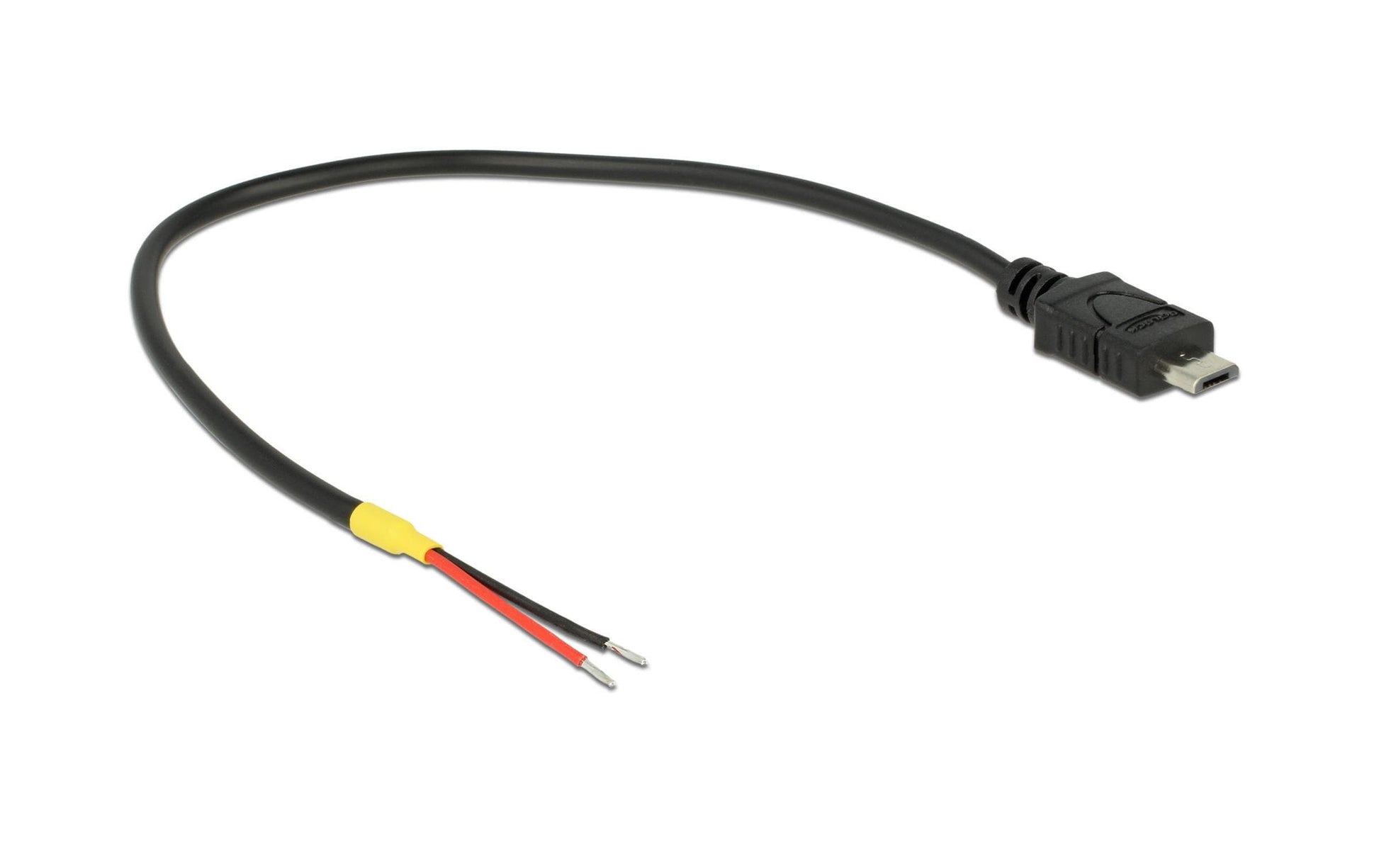 DeLOCK USB Micro-B Stromkabel – Micro-USB B–offen, 0,15 m, schwarz, für Raspberry Pi