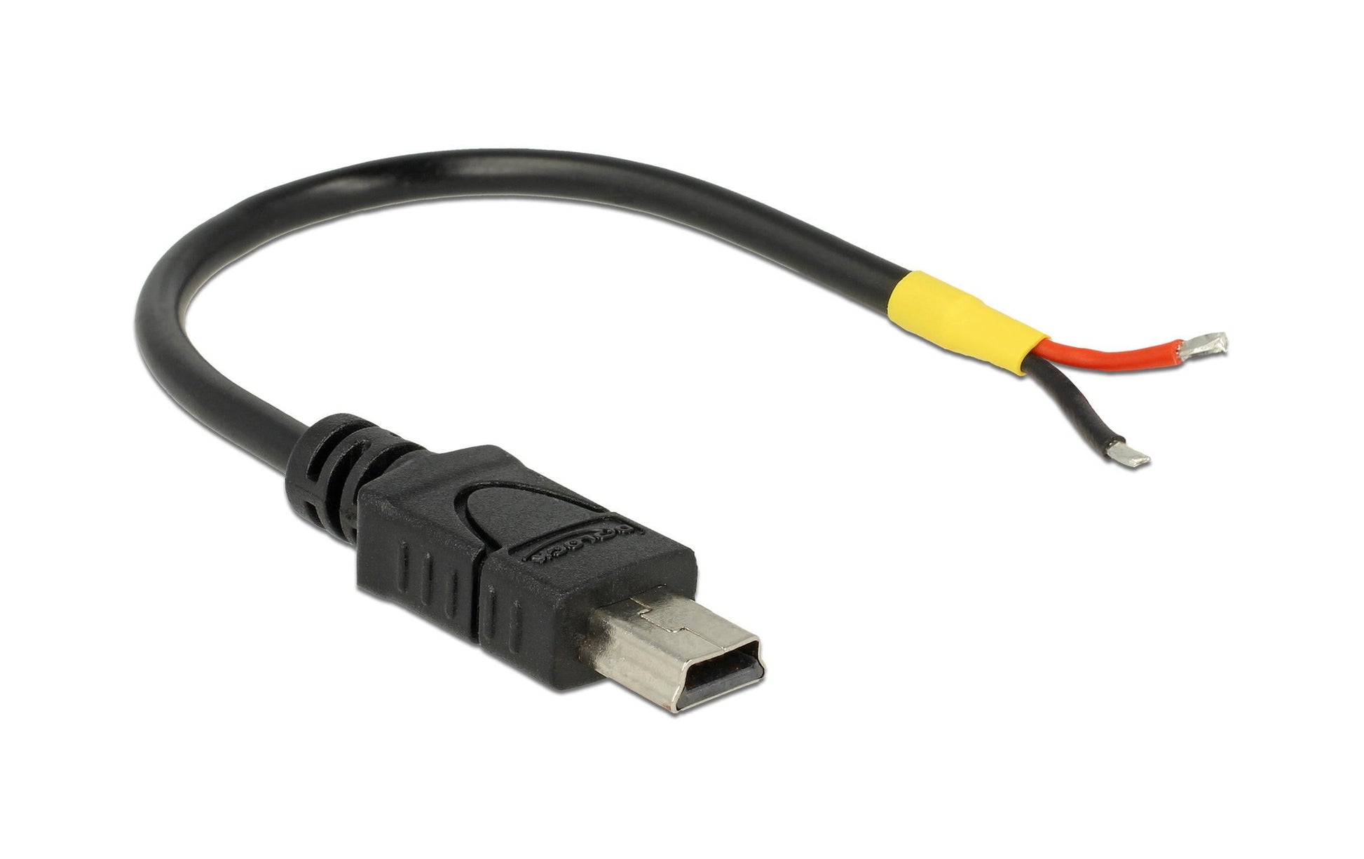DeLOCK USB-Kabel – Mini-USB-B auf offene Litzen – USB 2.0 (480 Mbit/s) – 0,1 m – Schwarz – für Raspberry Pi
