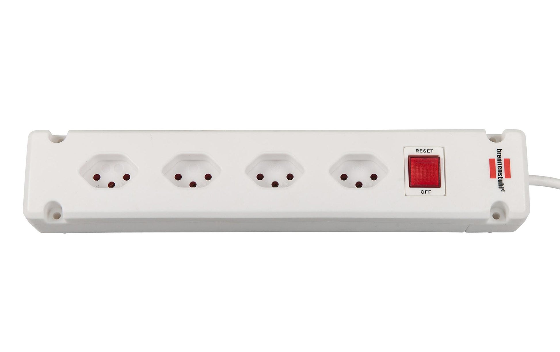 Brennenstuhl Bremounta – Steckdosenleiste, 4× T13, mit Schalter, 3 m, Stecker T12