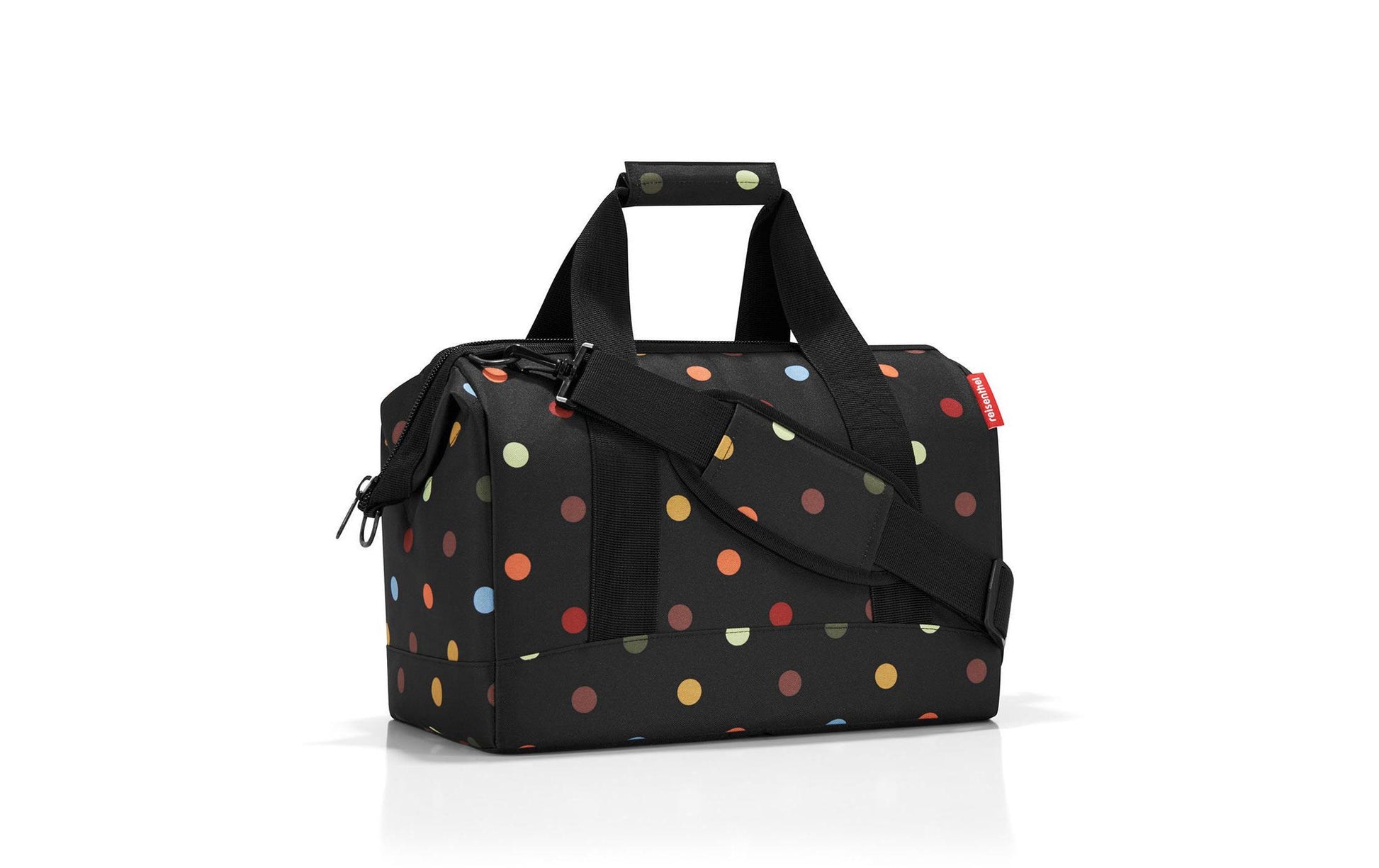 Reisenthel Umhängetasche Allrounder M – 18 l, Polyester, Punkte, 40 × 33,5 × 24 cm