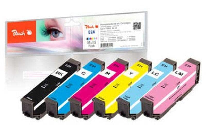Peach Epson 24 Tintenpatronen-Multipack, Magenta, 6er-Pack, Kompatibel – für Epson XP-55, XP-750, XP-760 und andere