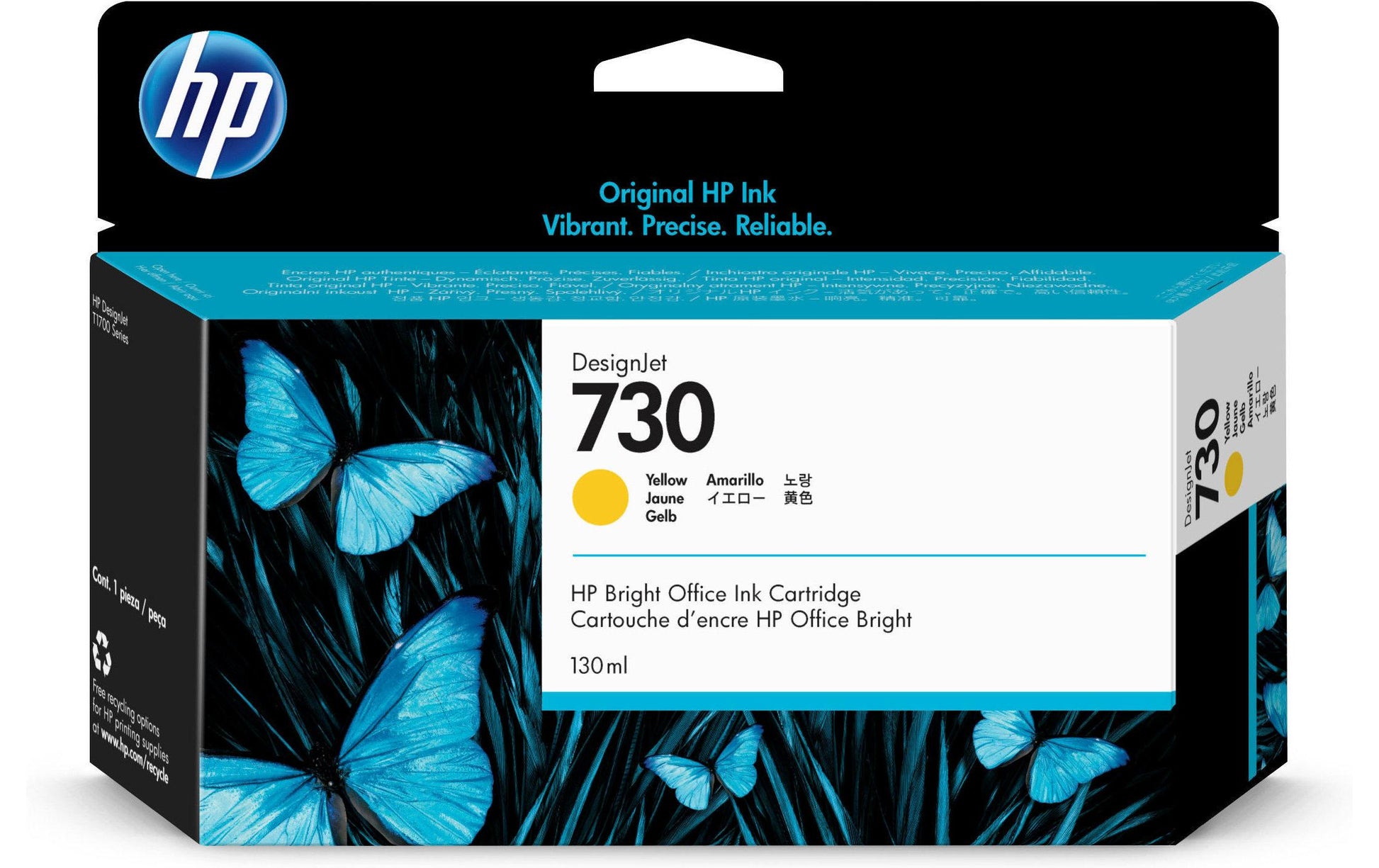 HP Tintenpatrone 730, Gelb, 130 ml