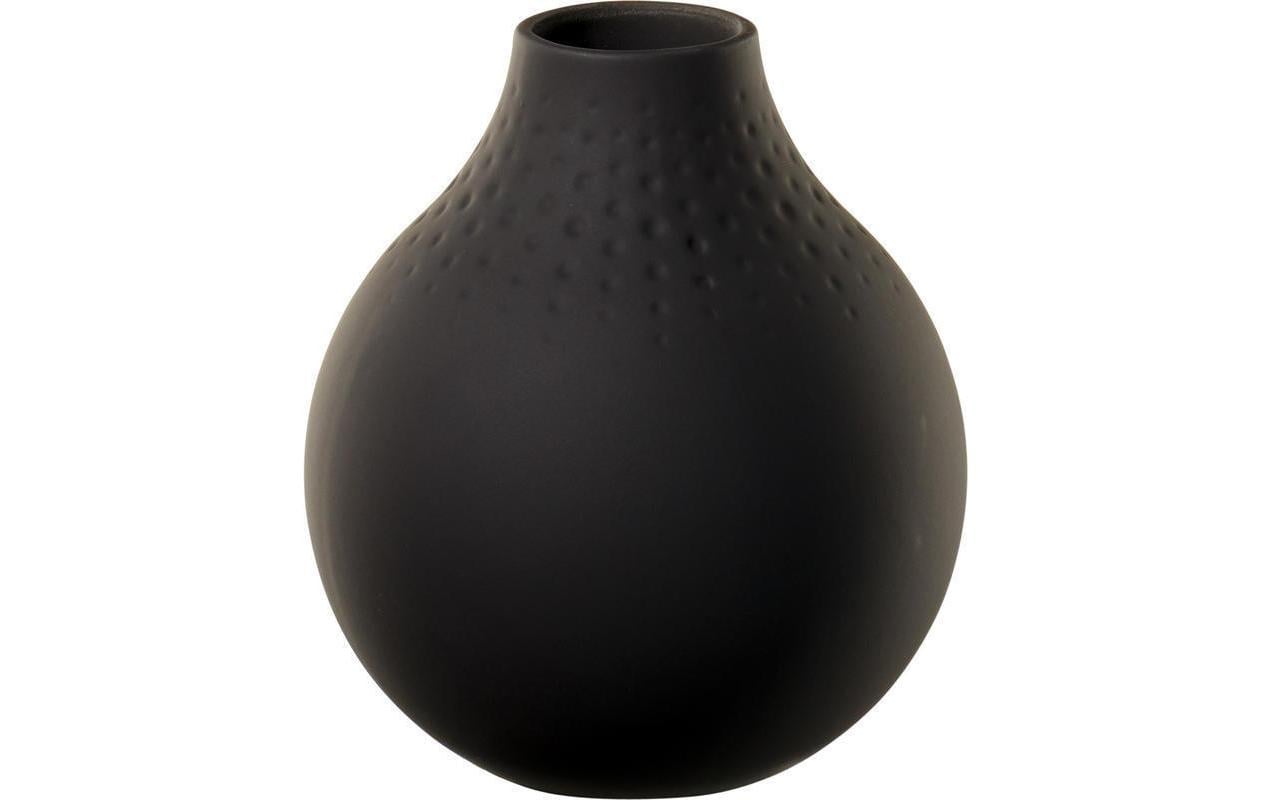Villeroy & Boch Collier Vase – Ø 11 × 12 cm – Porzellan, schwarz