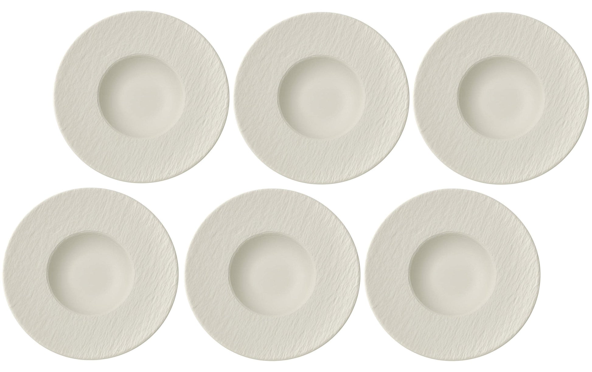 Villeroy & Boch 10-4240-2790 Pastateller – Porzellan, weiss, mikrowellengeeignet, spülmaschinenfest, 6 Stück